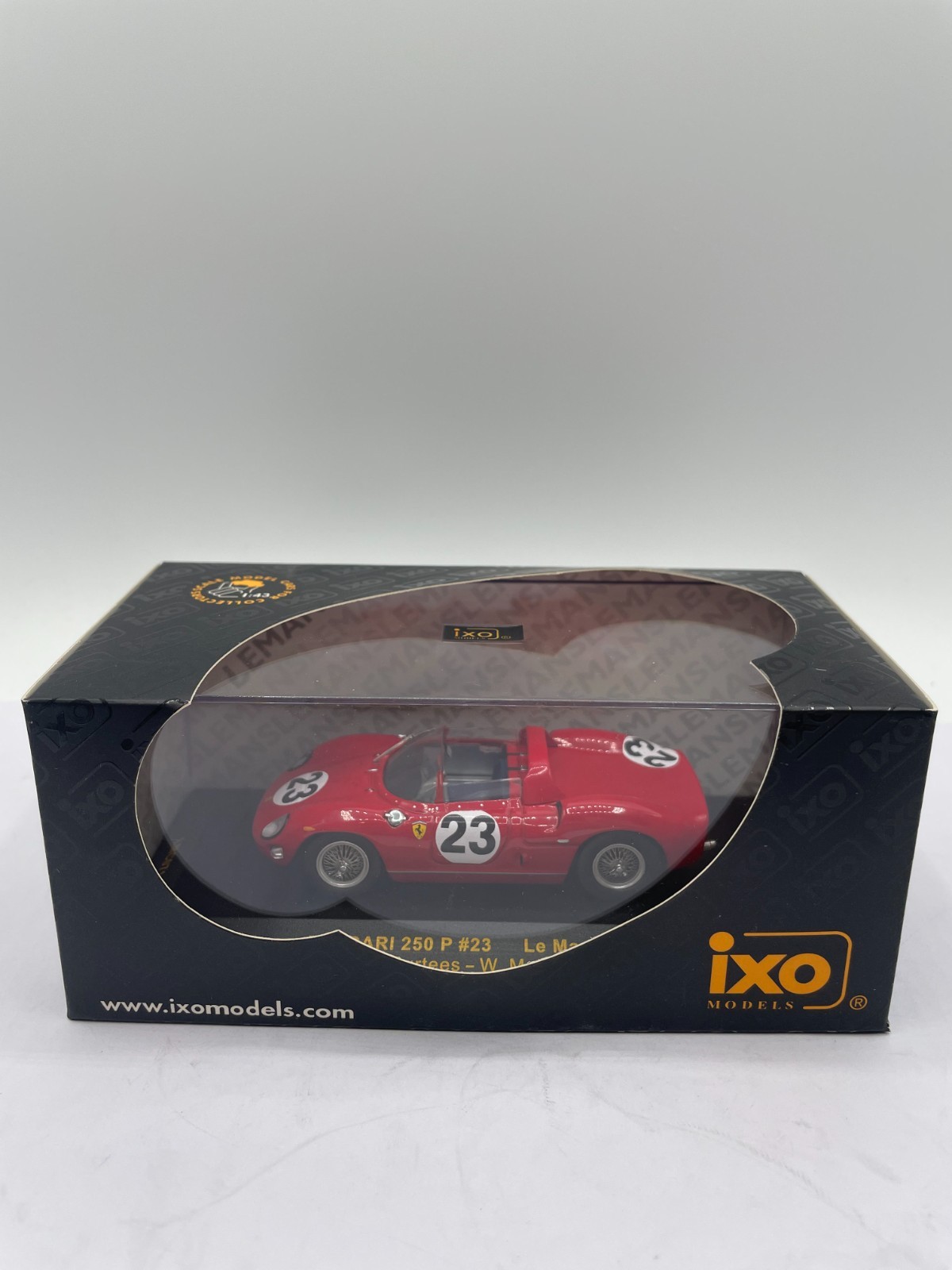 IXO Models 1:43 Scale Ferrari 250 P#23 LeMans 1963 J. Surtees – W. Mairesse Red
