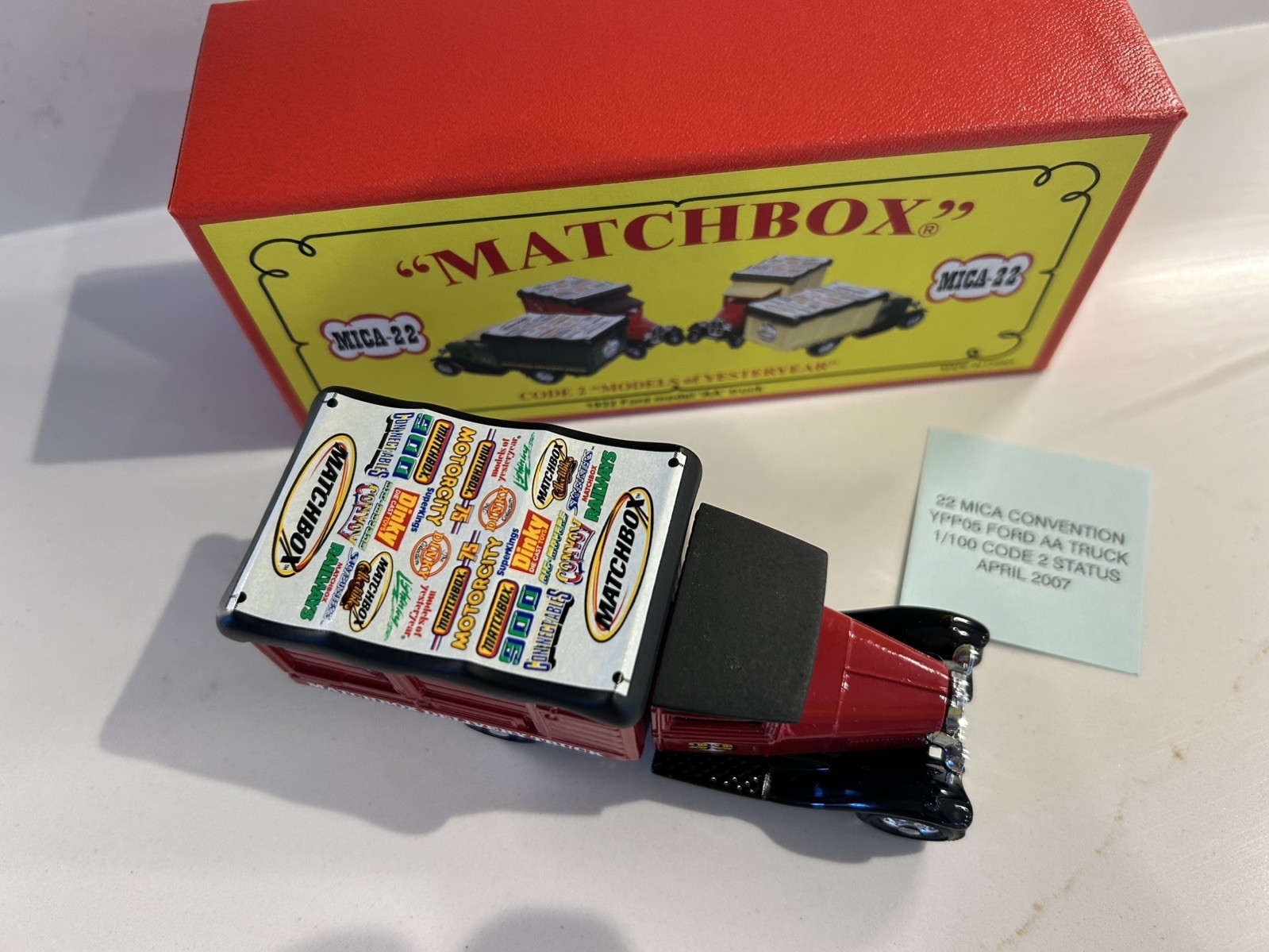 Matchbox Yesteryear YPP05 Ford AA Truck MICA 22nd Red Cab & Body Code 2