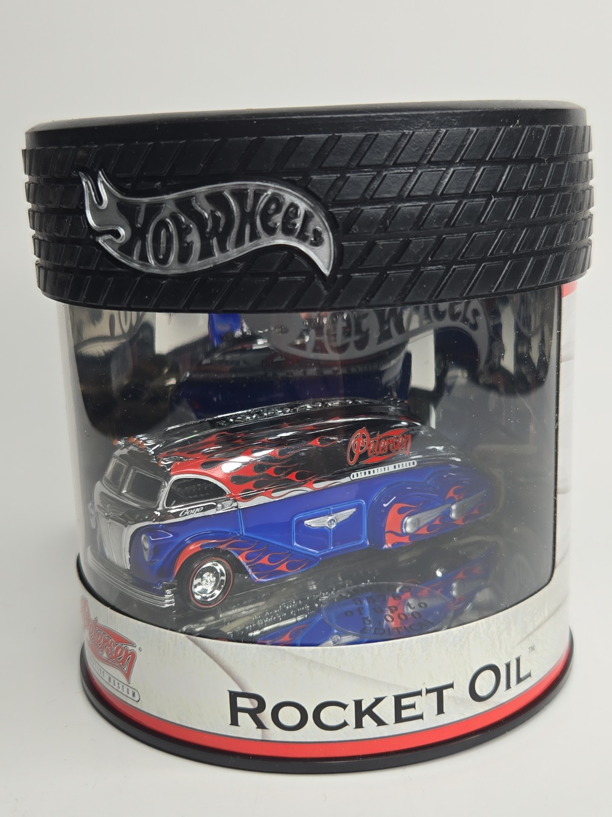 Hot Wheels 2004 Petersen Automotive Museum Oil Can Rocket Oil Tanker Blue