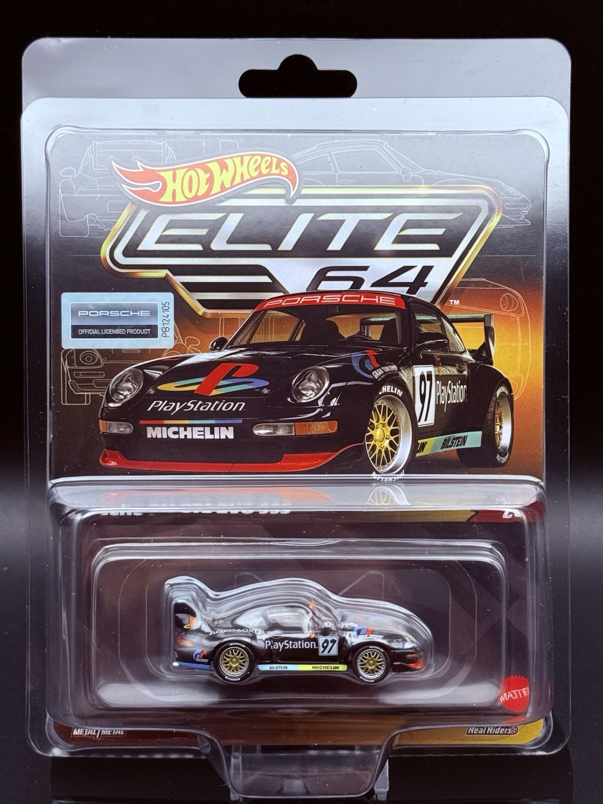 Hot Wheels RLC Elite 64 Porsche 911 GT2 EVO 993 1995 Black PlayStation 1:64
