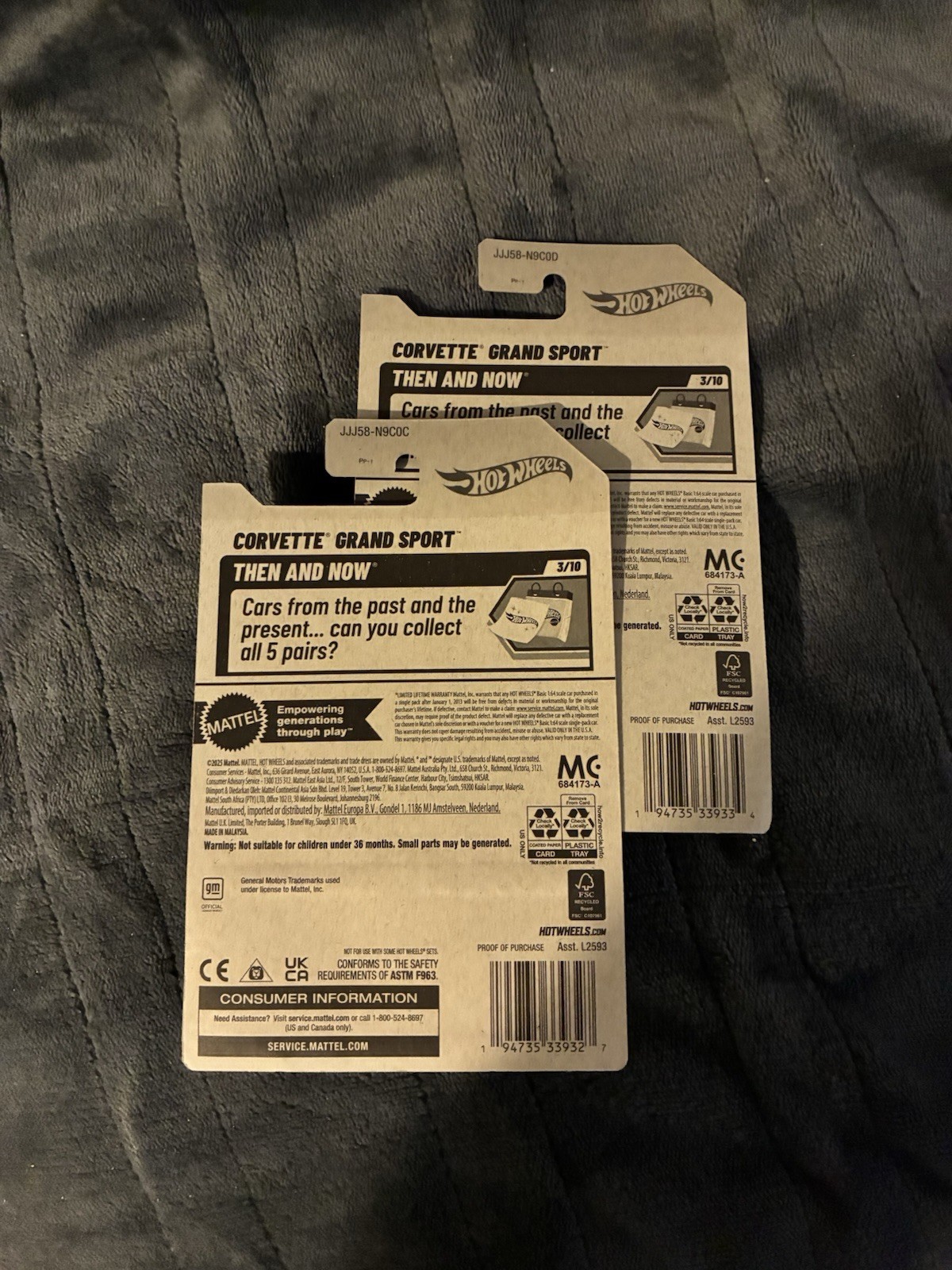 Hot Wheels Corvette Grand Sport Pair. Which Is The Error? Made Or made …