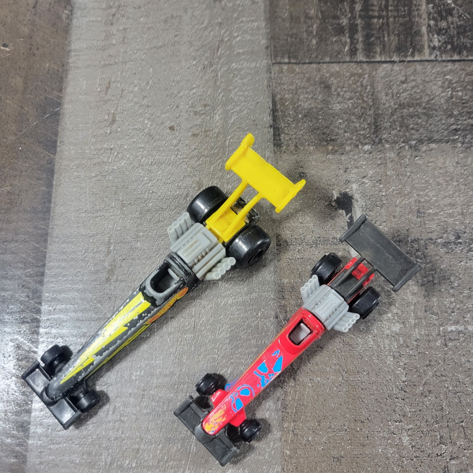 1993 Mattel Hot Wheels Lightning Dragster Drag Racer Lot of 2 -Loose PWC