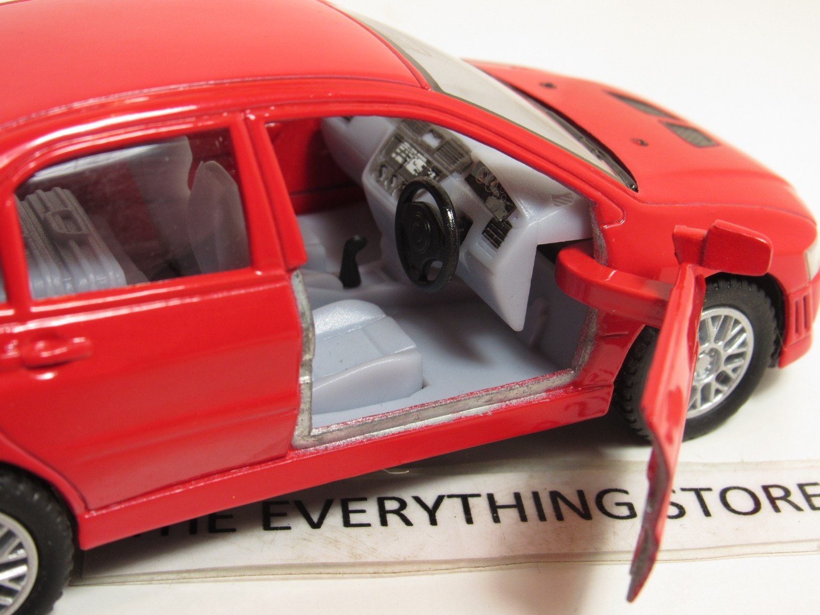 KINSMART MITSUBISHI LANCER EVOLUTION VII 1:36 SCALE BRIGHT RED NO BOX FREE SHIP
