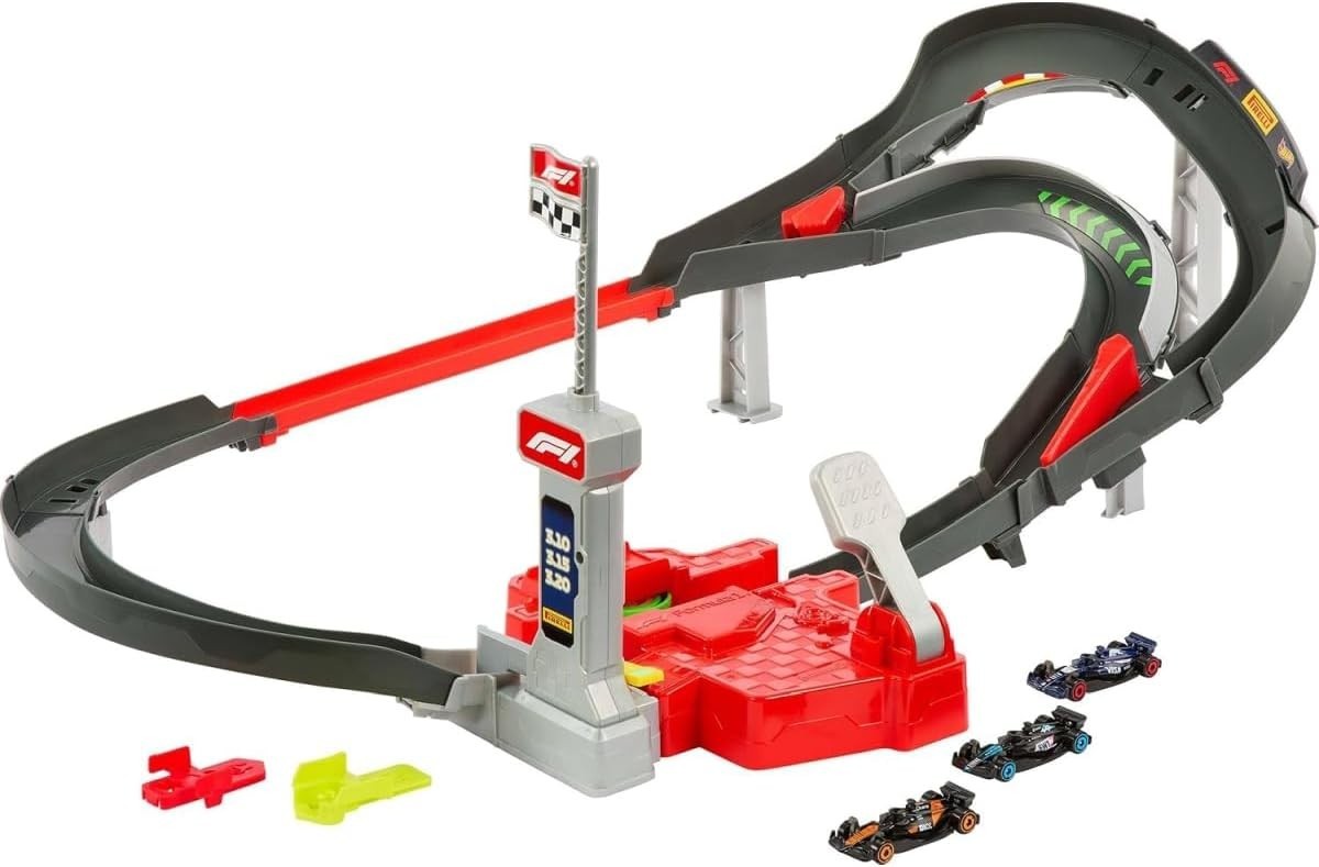Hot Wheels Racing Formula 1 Sprint Race Circuit Track Set and cars