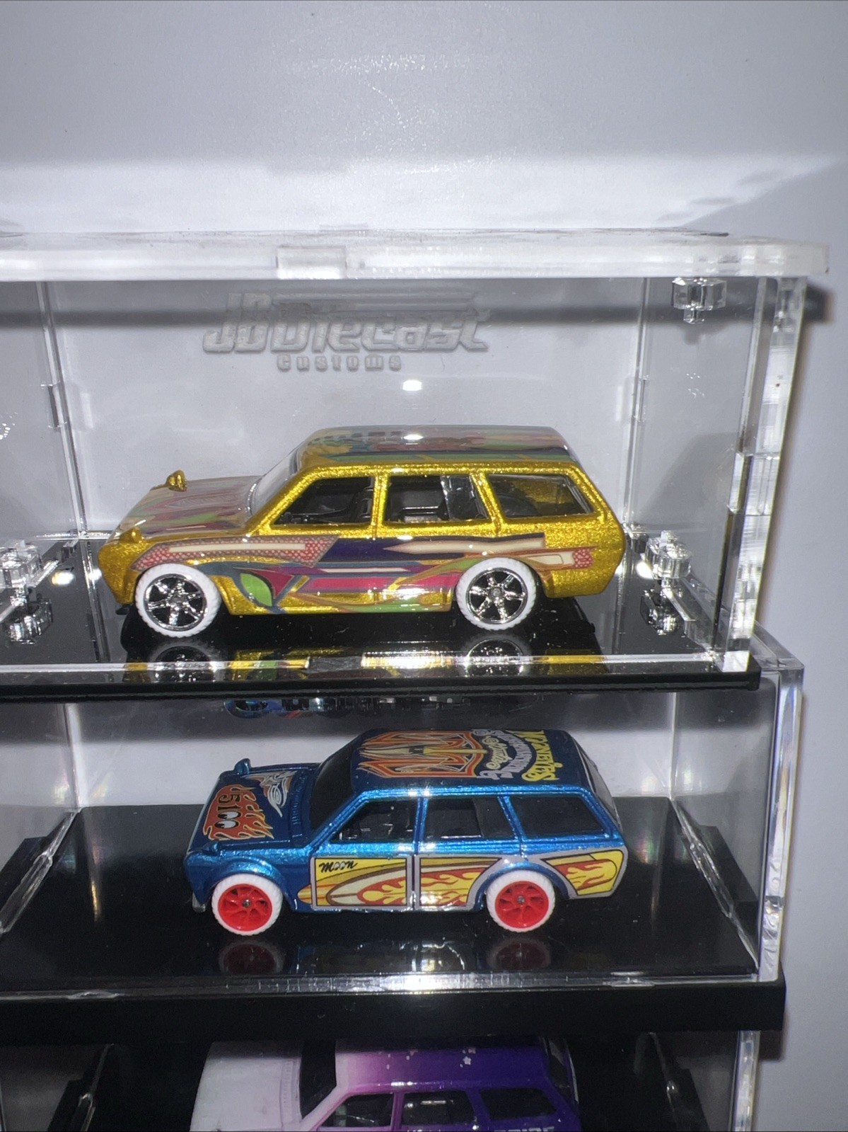 Lot Of 3 Custom 1971 Datsun 510 Wagon JB Diecast Customs Hotwheels See Pics!