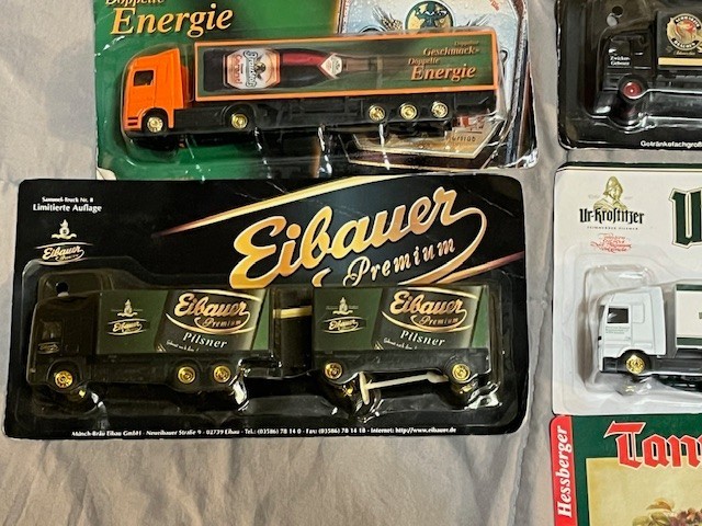 German Mercedes Man Beer Semi Trucks 1/87 scale lot B