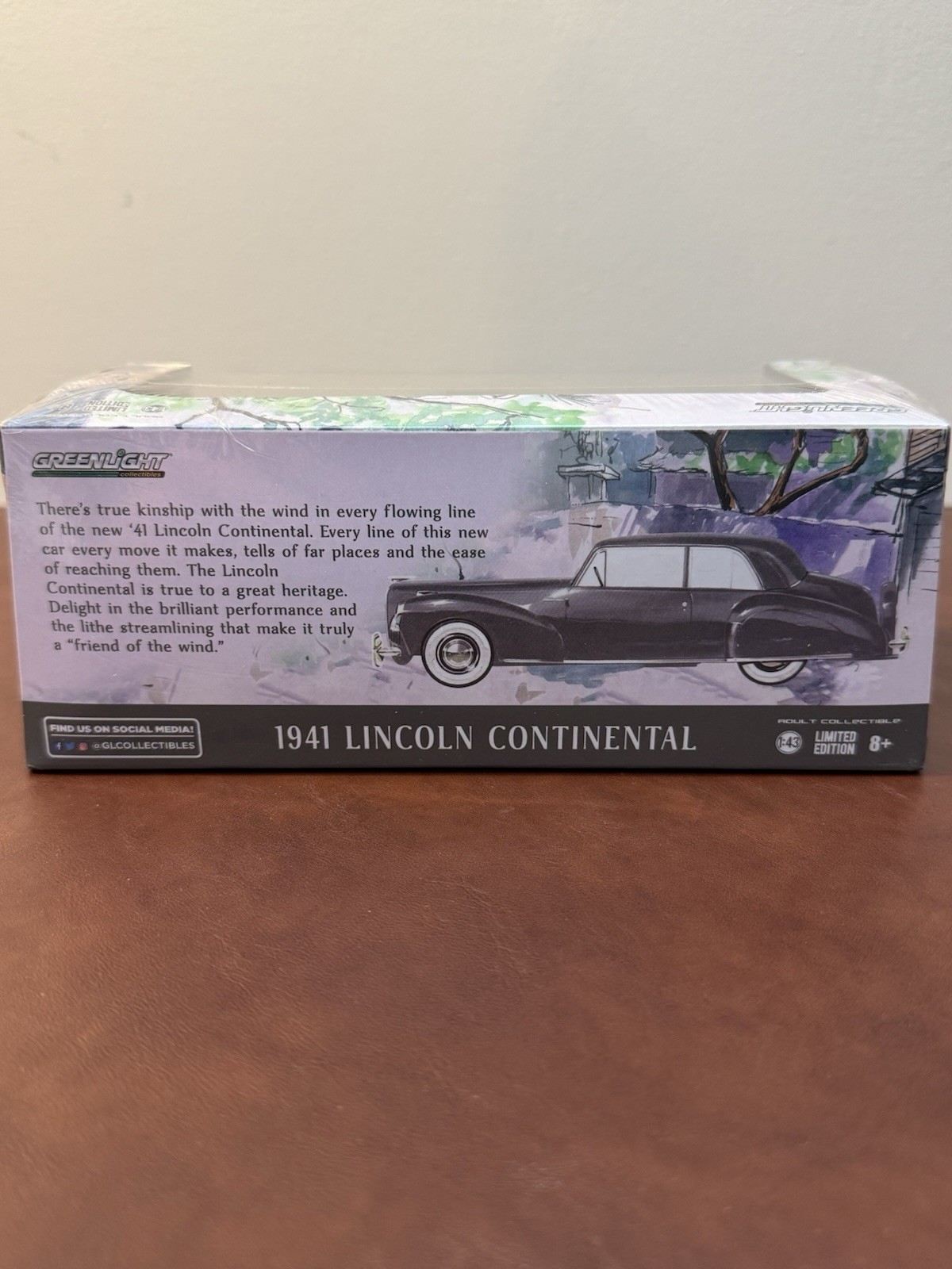 1/43 GREENLIGHT 1941 LINCOLN CONTINENTAL GREY