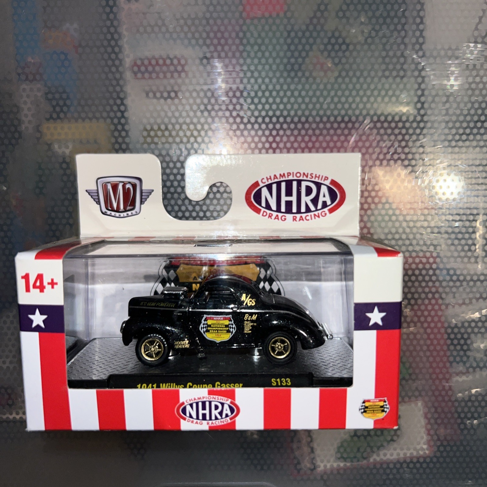 M2 Machines 1941 Willys Coupe Gasser S133 24-129 NHRA