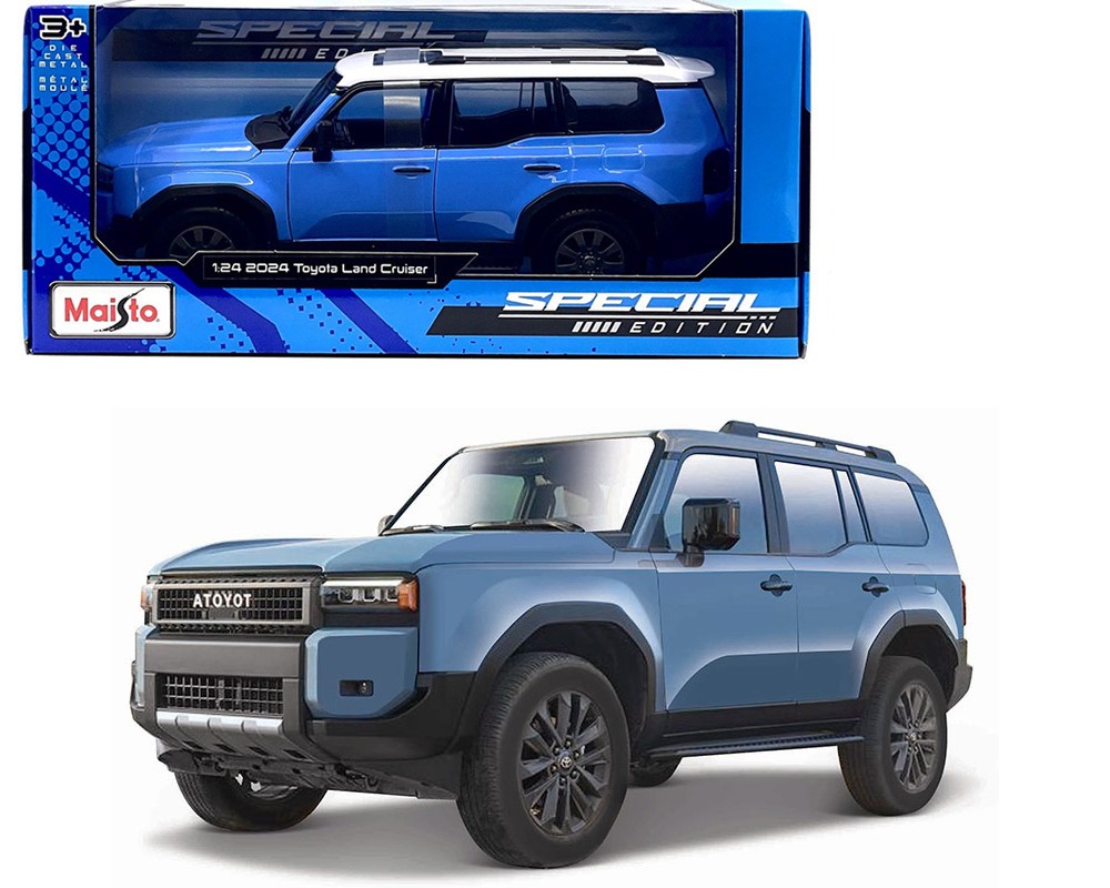 MAISTO 1:24 2024 TOYOTA LAND CRUISER DIECAST MODEL TRUCK BLUE 32924