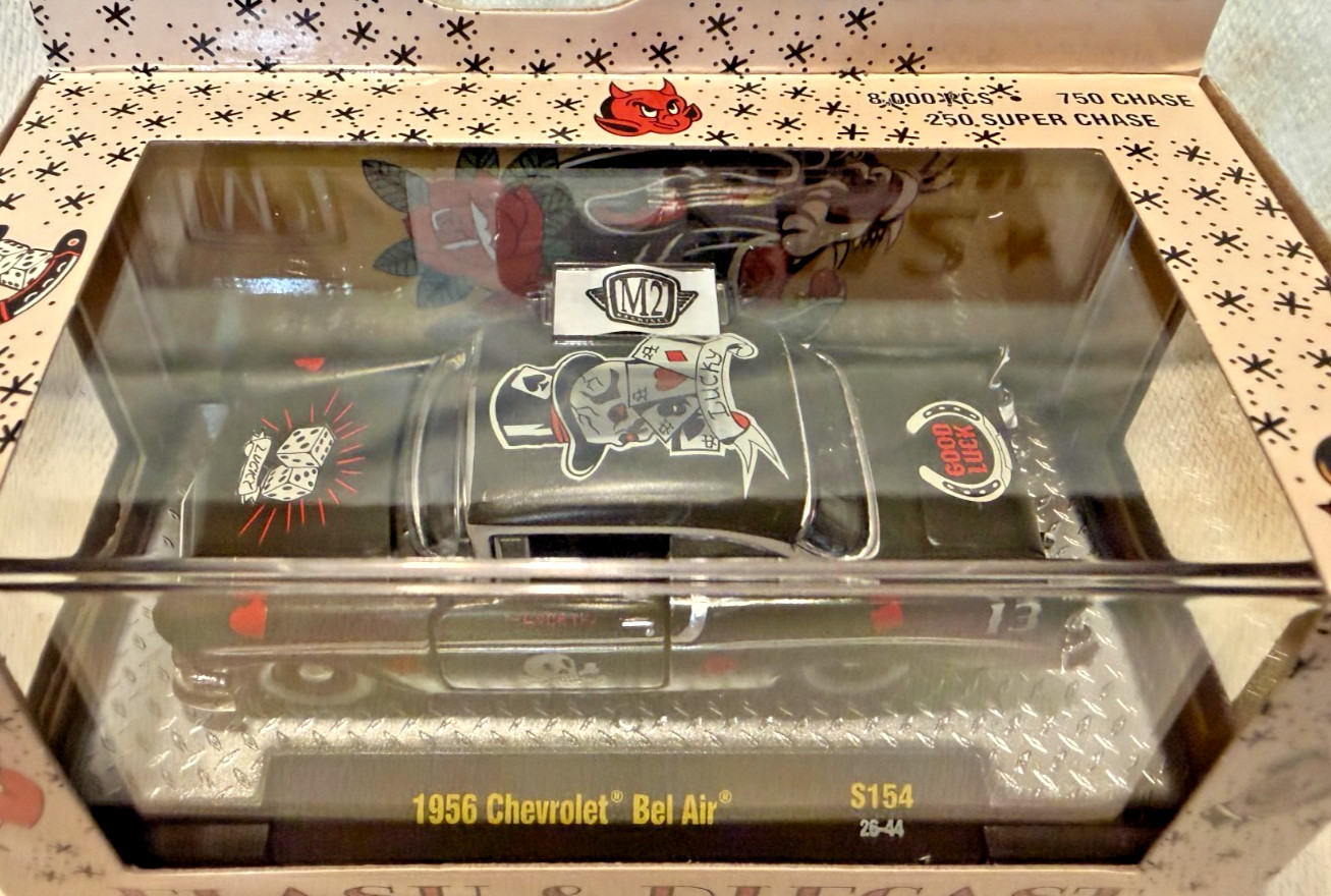 M2 MACHINES – FLASH & DIECAST – 1956 CHEVROLET BEL AIR – CLASSIC TATTOOING – NEW
