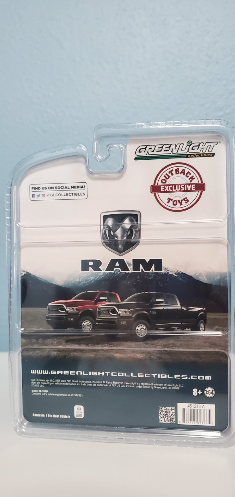 GreenLight 1:64 2018 Ram 3500 Laramie Longhorn Die-cast Black