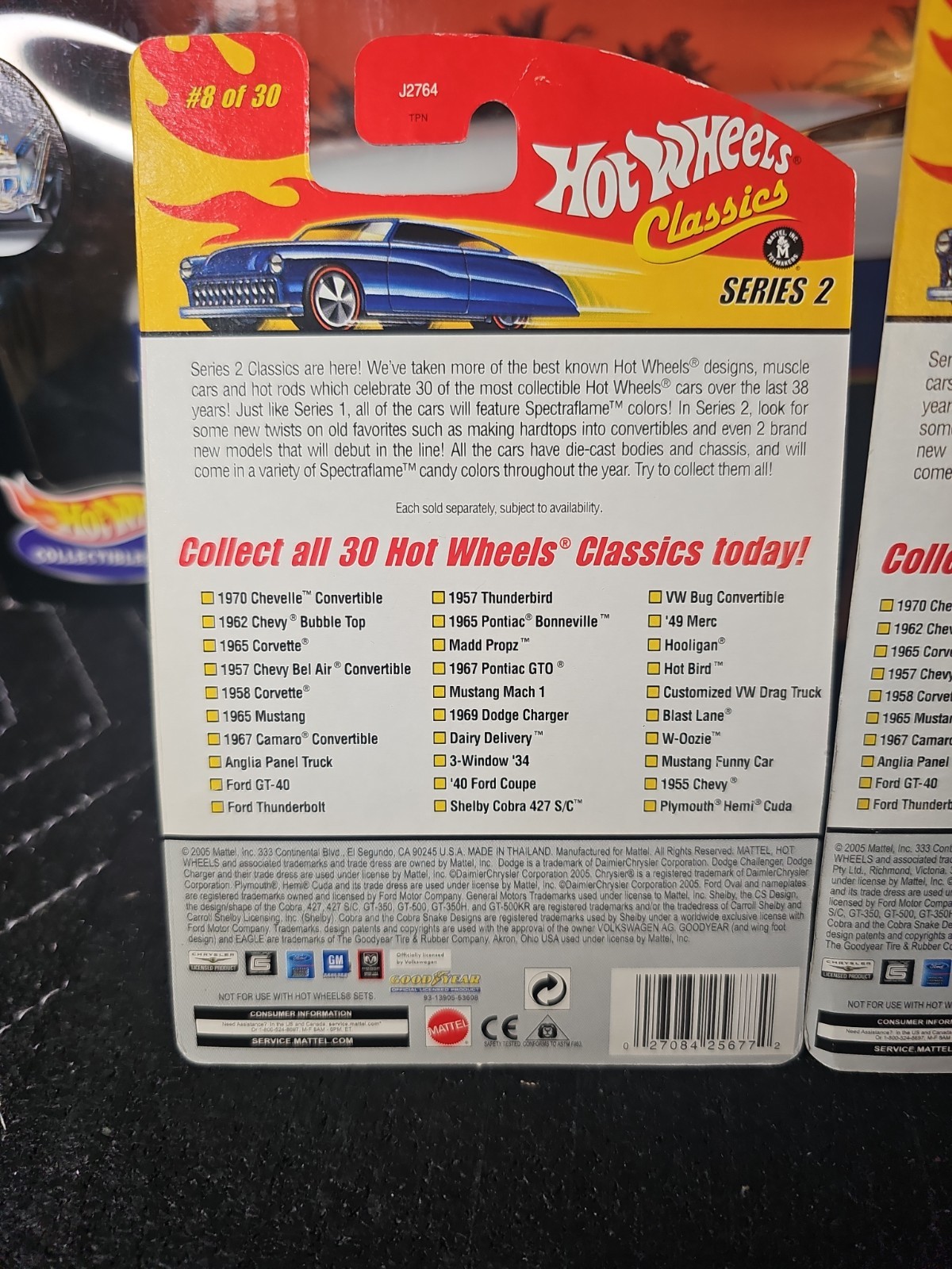 (2) 2005 HOT WHEELS ANGLIA PANEL TRUCKS, #8/30 CLASSICS SERIES 2, SPECTRAFLAME