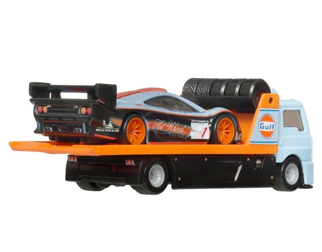 Hot Wheels Premium Collector Diorama Gulf Set McLAREN F1 Supervan Ford GT-40 NEW