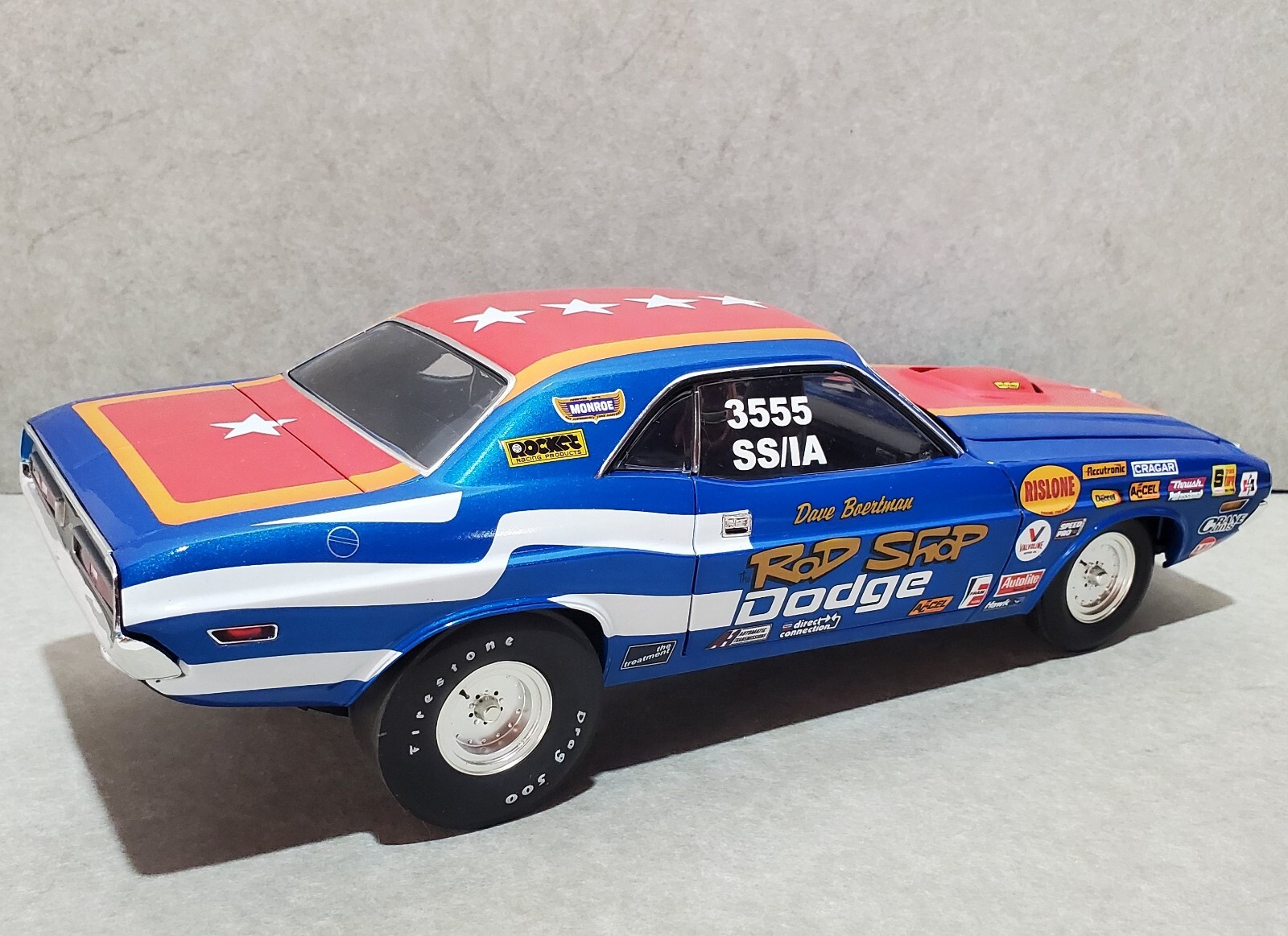 ROD SHOP 1971 CHALLENGER SUPER STOCK 1:18 #A1806028AA – 1 OF 300 by ATOMIC AUTO