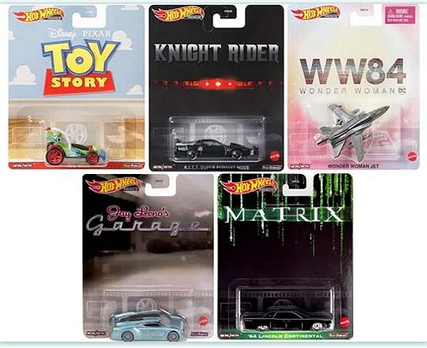 2022 Hot Wheels Premium Retro Entertainment Case M -5 cars Set w/Matrix