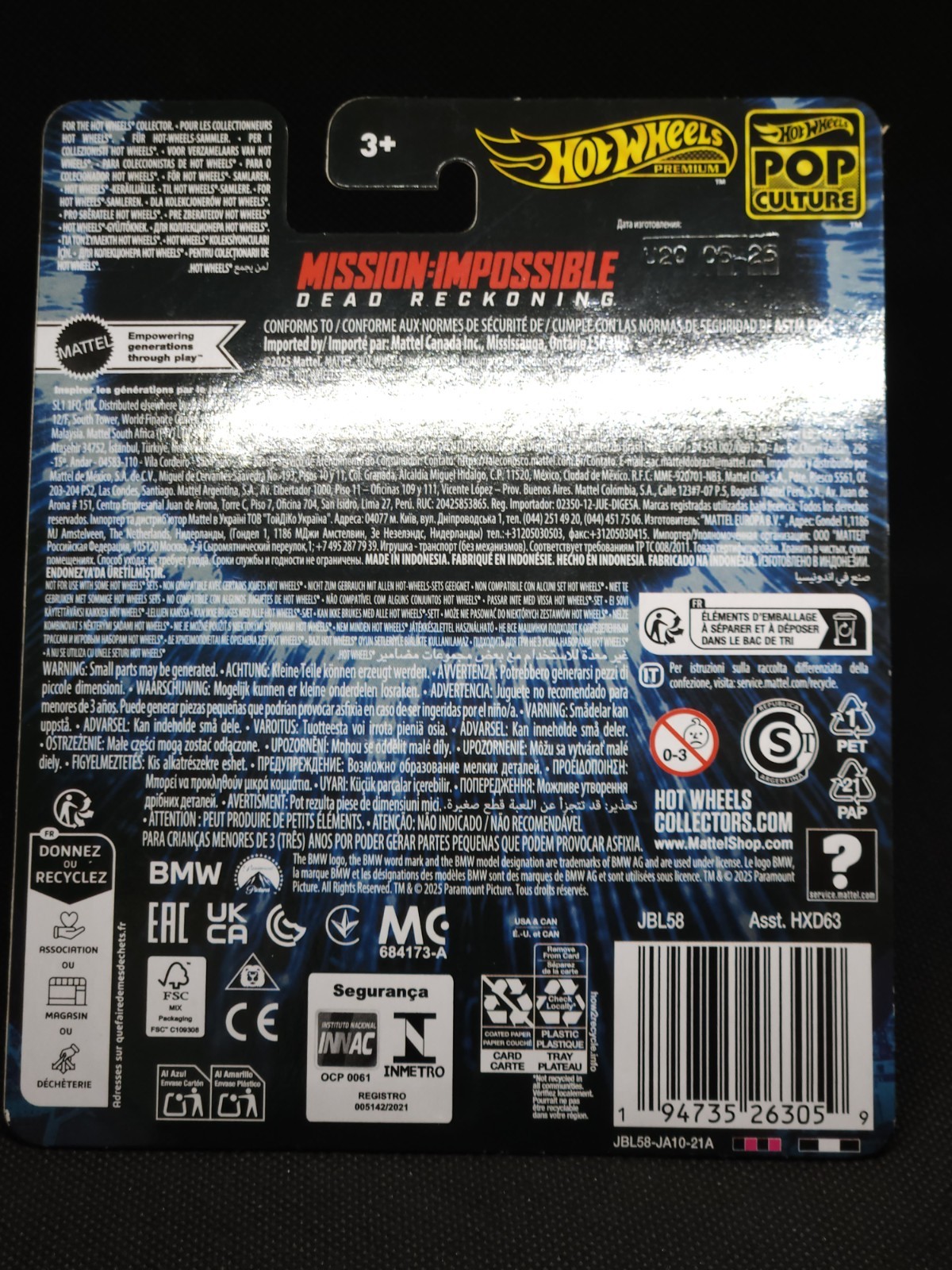 Hot Wheels BMW M5 2021 Mission Impossible Dead Reckoning HXD63-956L 1/64