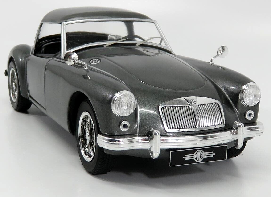 TRIPLE 9 T9 DCAST 1/18 1957 MGA MG A MK1 MKI A1500 SPIDER HARD TOP METALLIC GREY