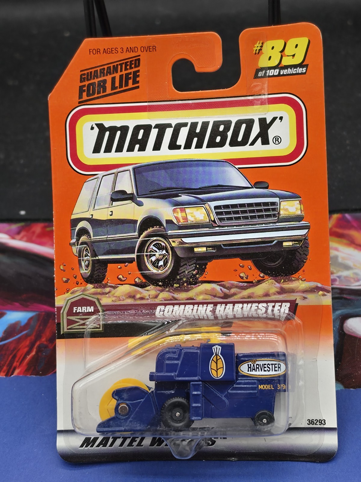 MATCHBOX #89 COMBINE HARVESTER BLUE AND YELLOW