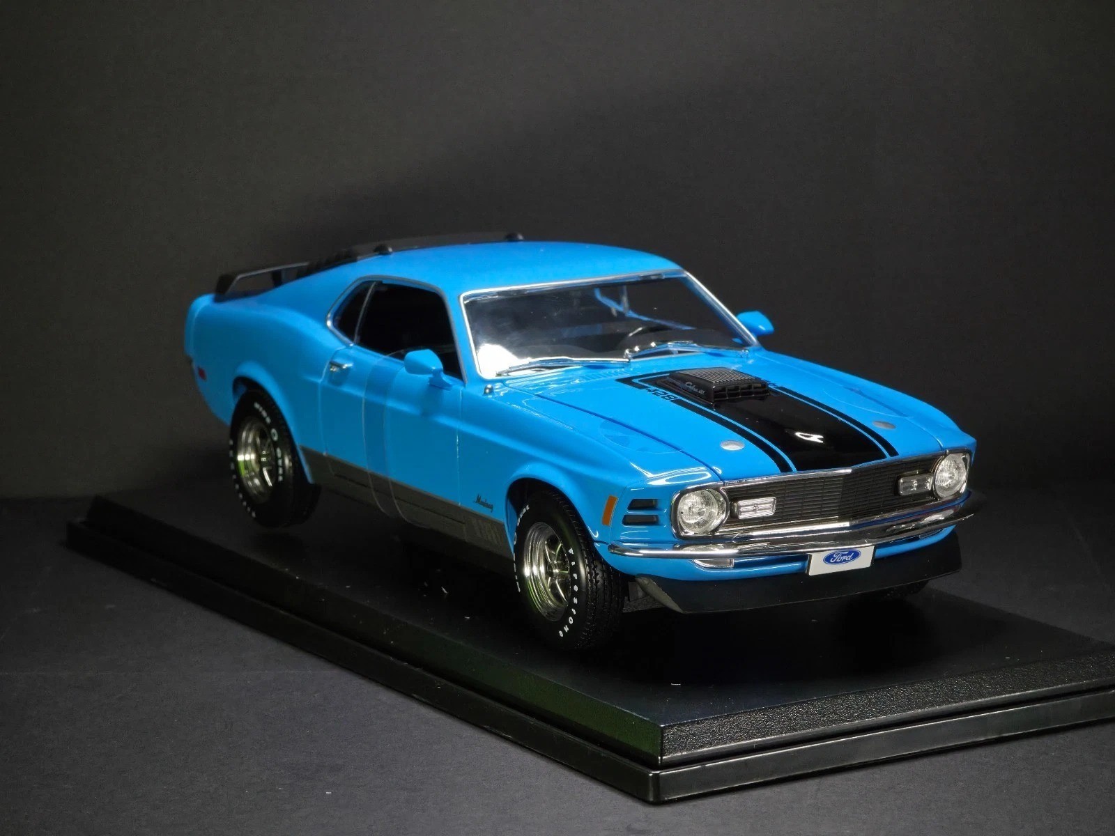 1970 Ford Mustang Mach 1 Blue 1:18 Maisto Exclusive Style Special Edition