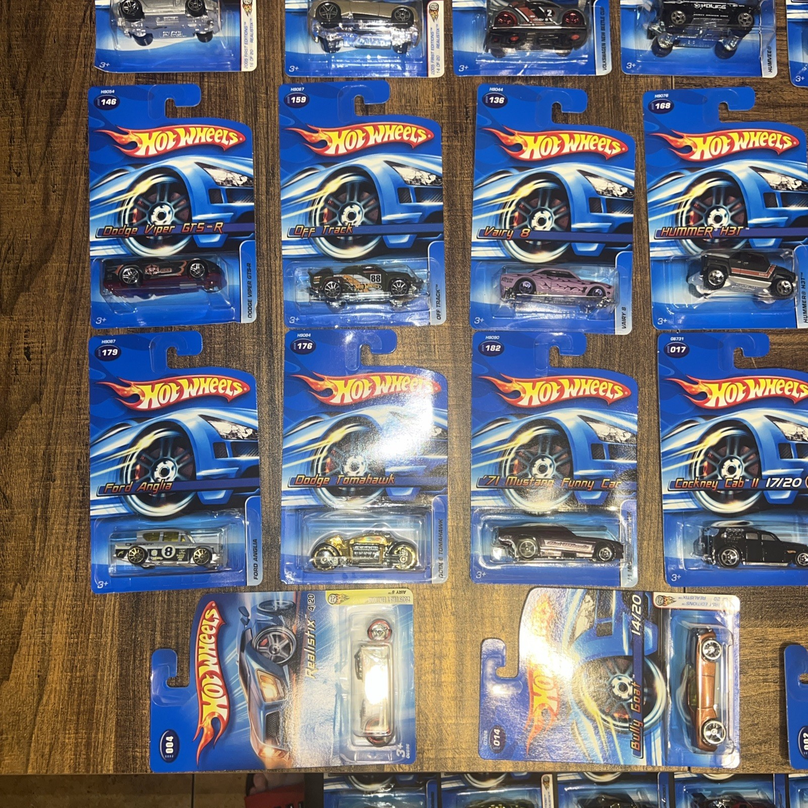 Lot of 71 Hot Wheels 2005 2006 Sealed Blue Cards First Editions Realistix