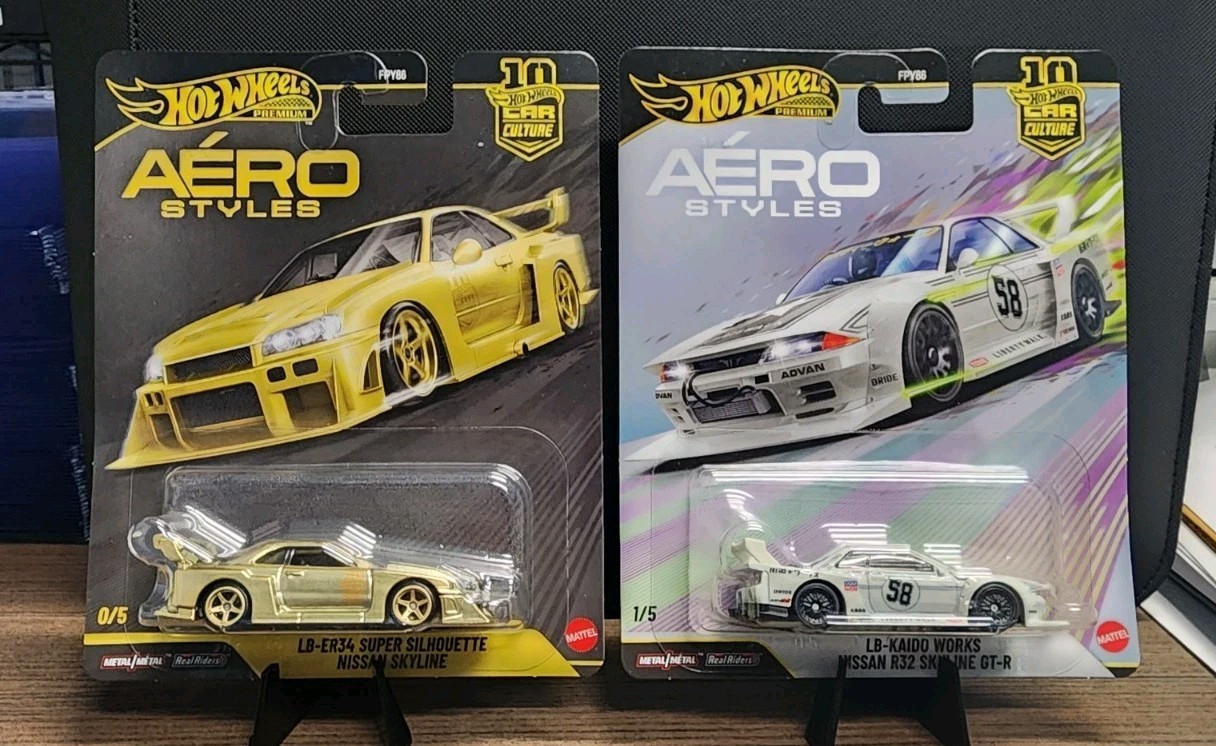 Hot Wheels Car Culture Aero Styles LB-ER34 Nissan Skyline GT-R R34 Chase 0/5 +1