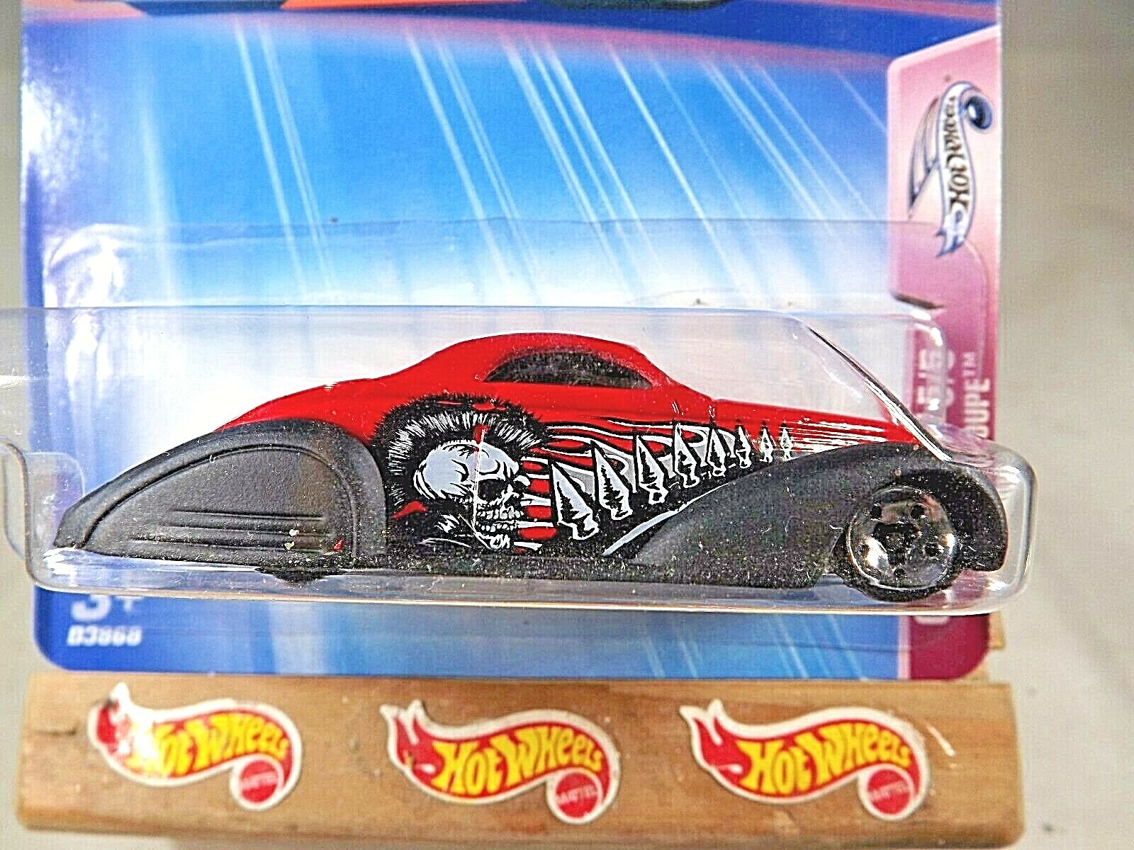 2004 Hot Wheels #147 Crank Itz 5/5 SWOOP COUPE Red-Black w/5 Sp-5Dot Dish Spoke