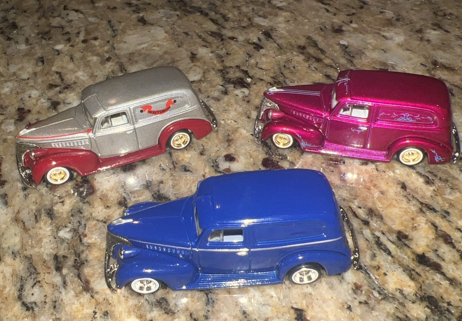 Revell Lowrider 1939 Chevy Sedan 1/64 LOT OF 3 Pink Blue Silver HTF