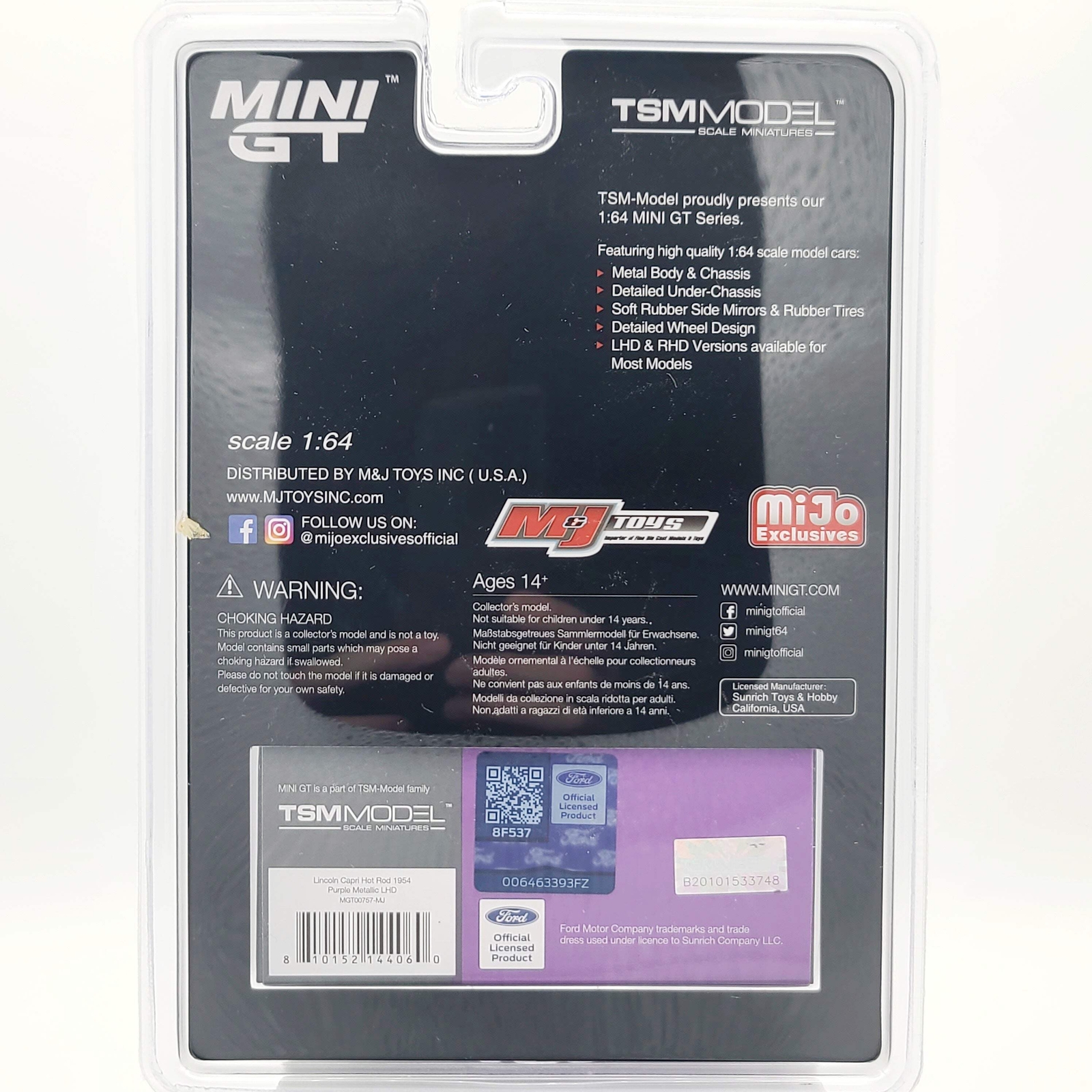 Mini GT ’54 Lincoln Capri Hot Rod – Purple Metallic (2024 MiJo Limited Edition)