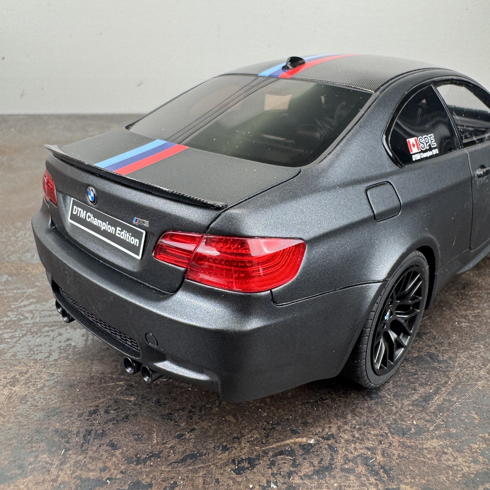 GT SPIRIT 1/18 Scale BMW M3 E92 DTM Champion Resin Model Car BLACK