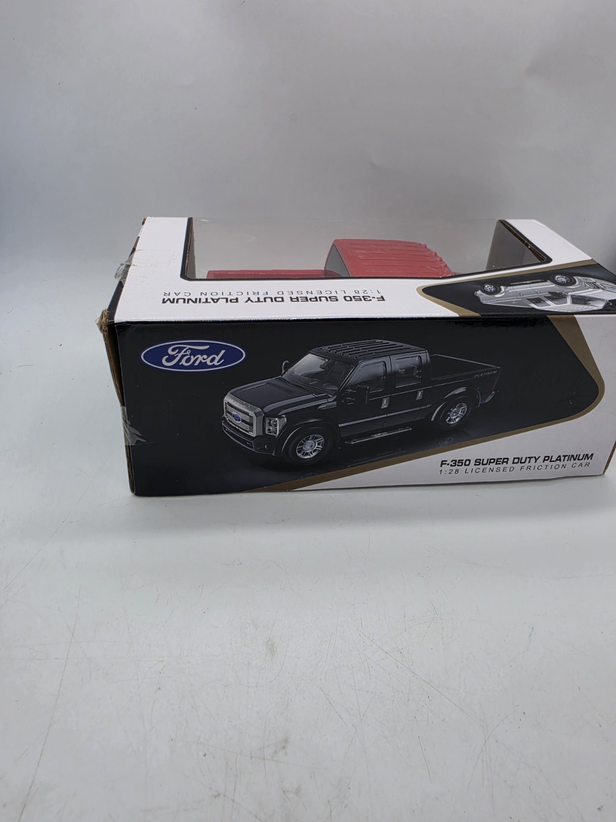 Ford F-350 Super Duty Platinum Red Pickup Truck 1:28 Scale Licensed Friction NEW