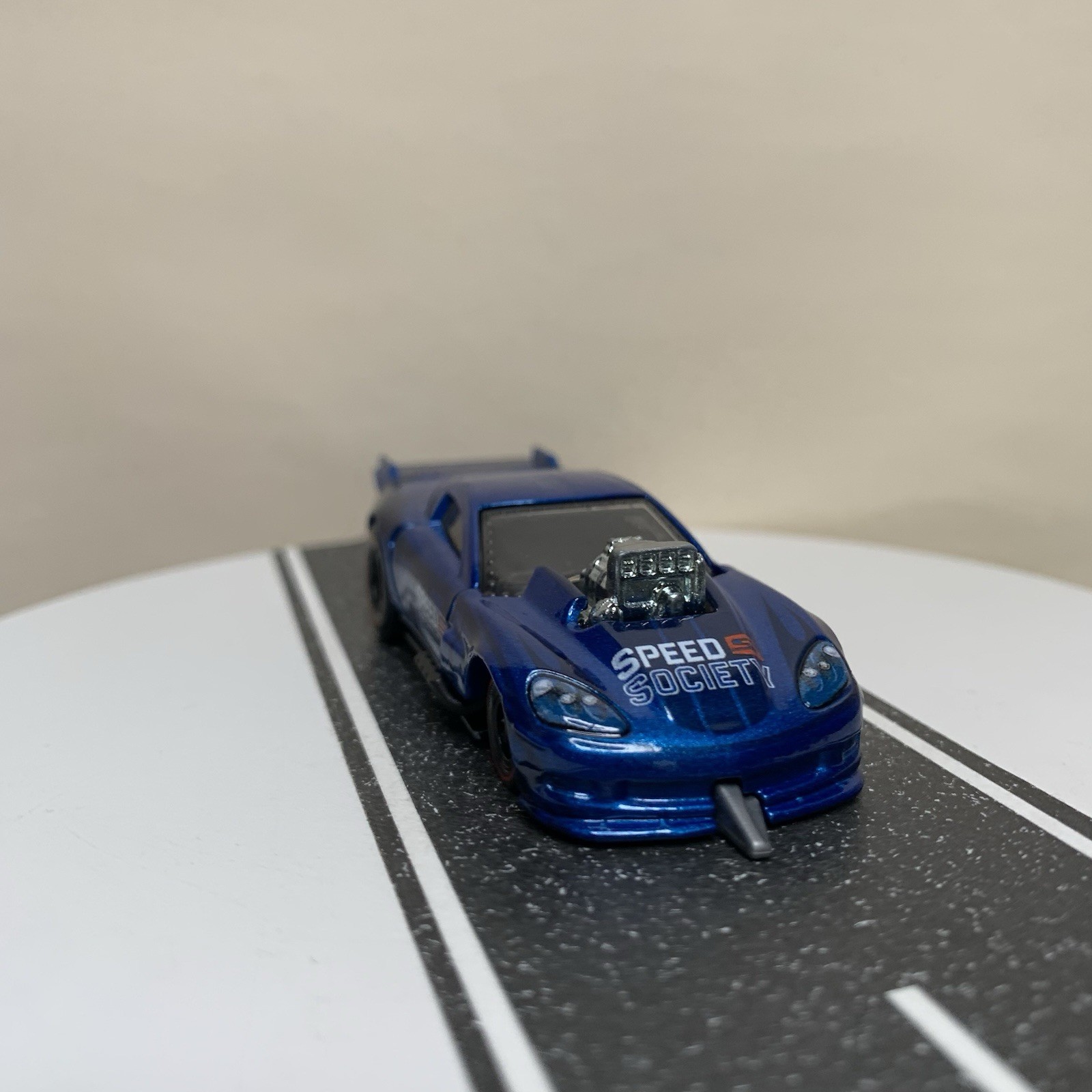 Hot Wheels Premium Boulevard ’12 Chevy Corvette Z06 Drag Racer Dragster Blue NM