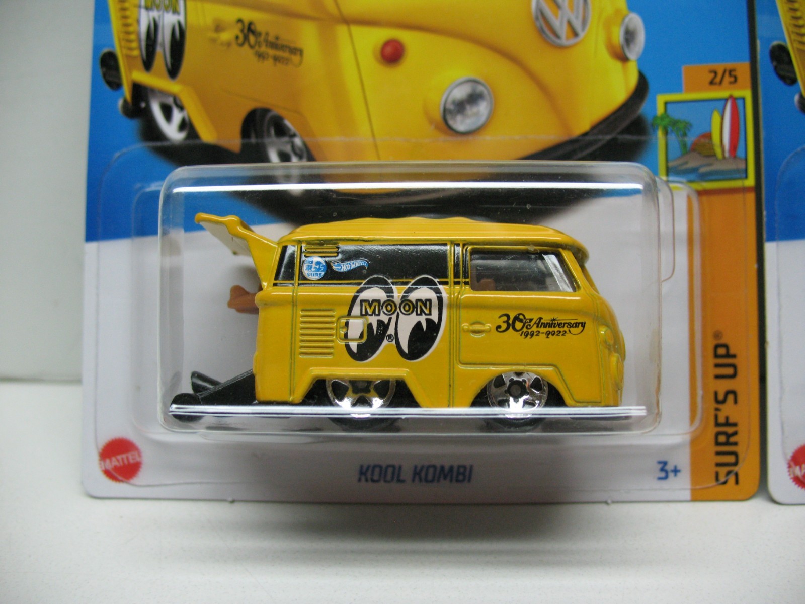 Lot Of 2 Hot Wheels Kool Kombi Moon Eyes Yellow Surf’s Up