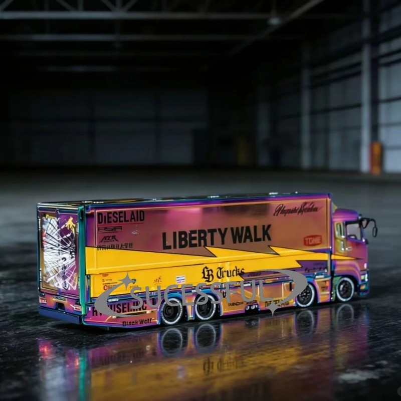 GCD 1/64 Chameleon Chrome LB-TRUCKS Fuso Super Great Transporter