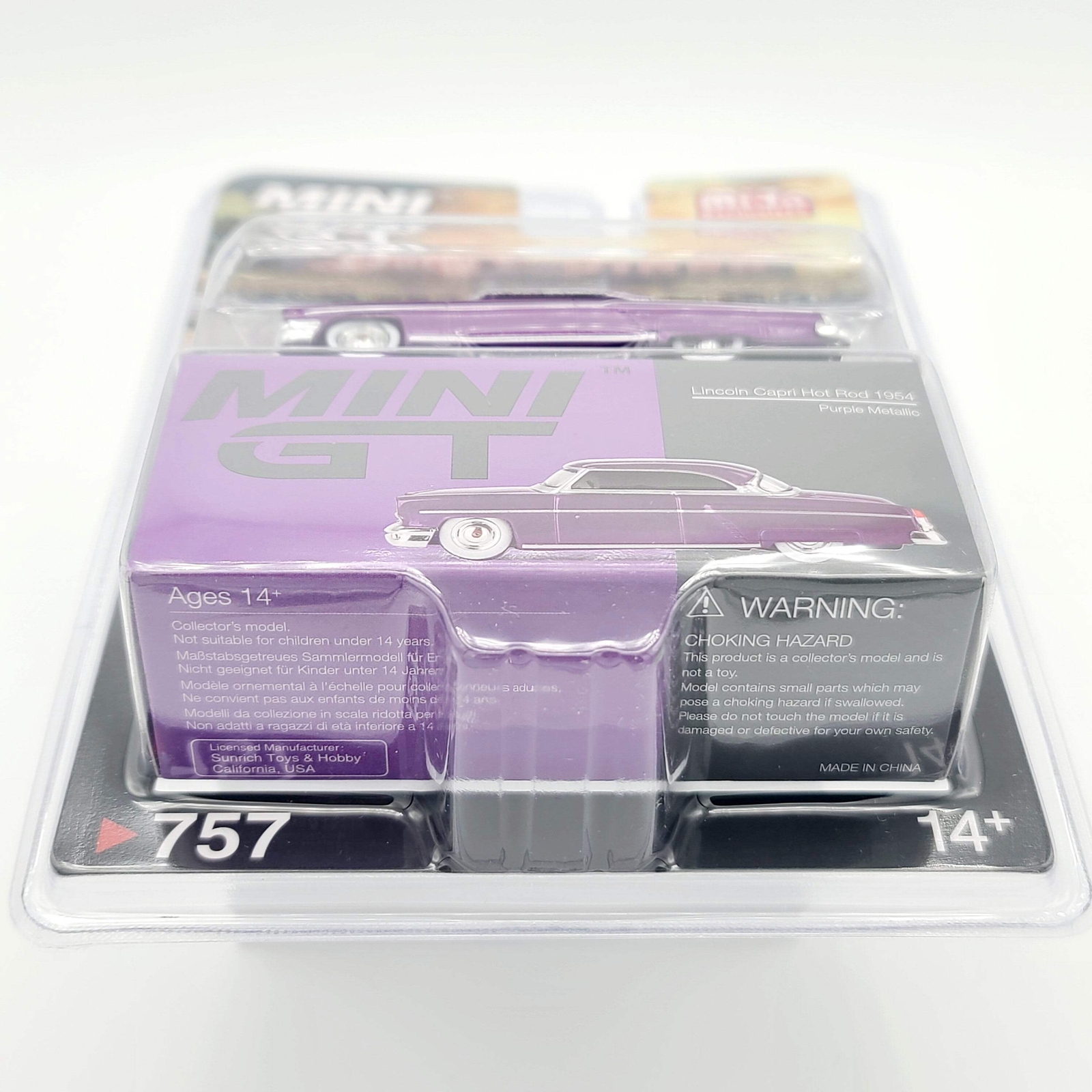 Mini GT ’54 Lincoln Capri Hot Rod – Purple Metallic (2024 MiJo Limited Edition)