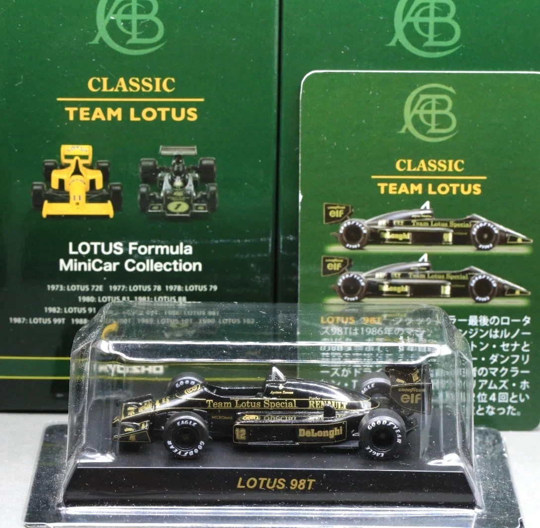 Kyosho 1/64 Lotus Classic Team Formula Collection 98T F1 No.12 1986 Ayrton Senna