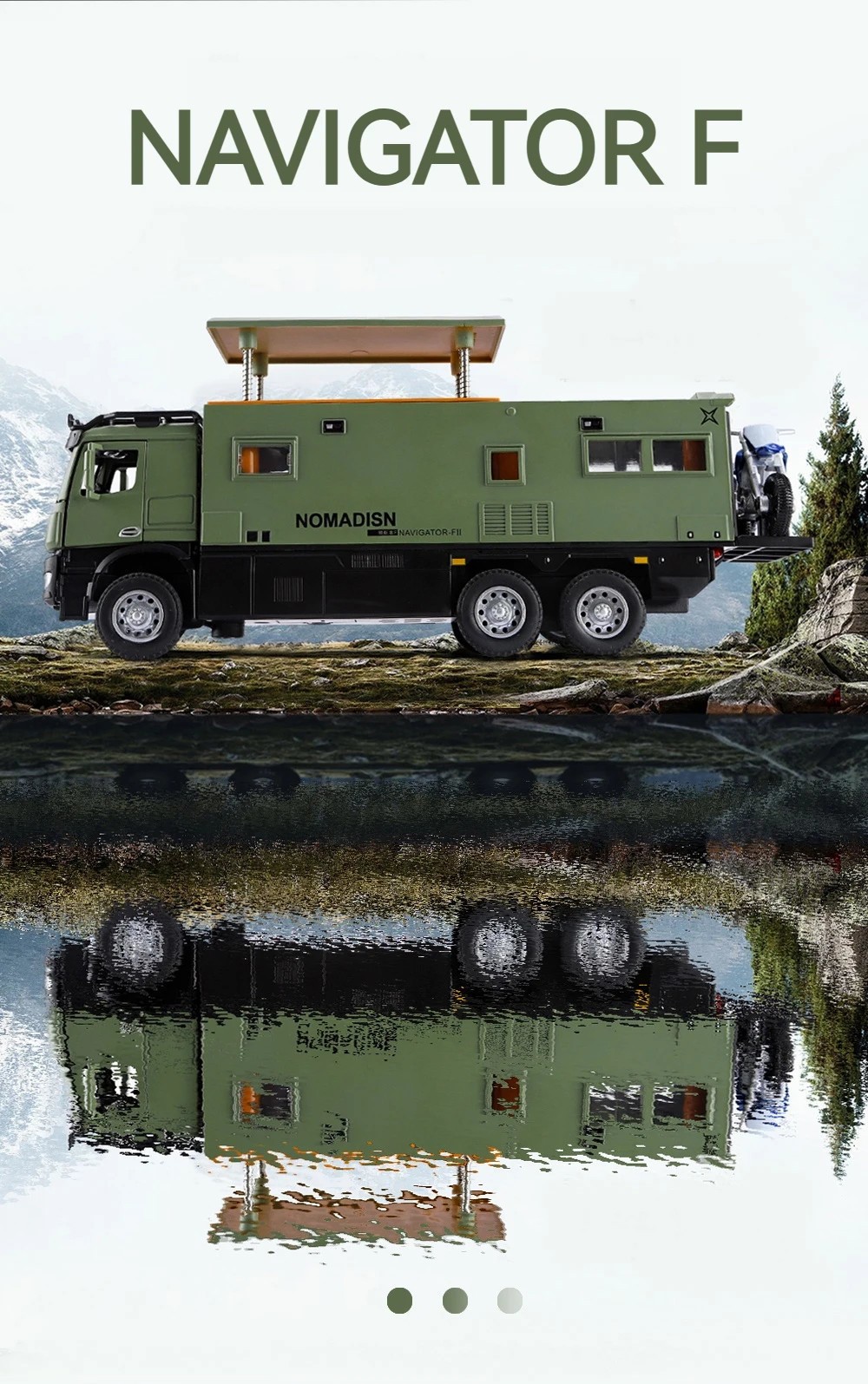 1:24 Benz Camper RV Motorhome Toy Model Car Diecast Pull Back Toy Sound Light