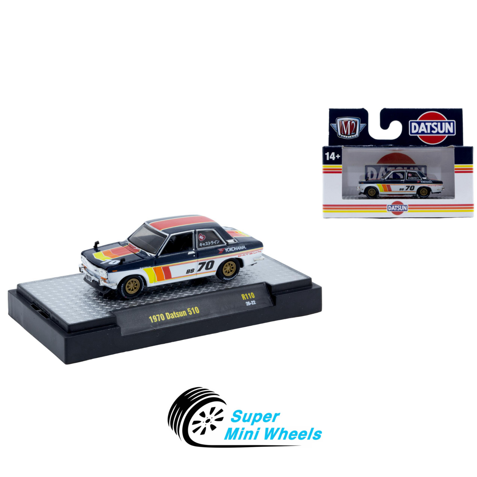 M2 Machines 1:64 1970 Datsun 510 R110 26-22