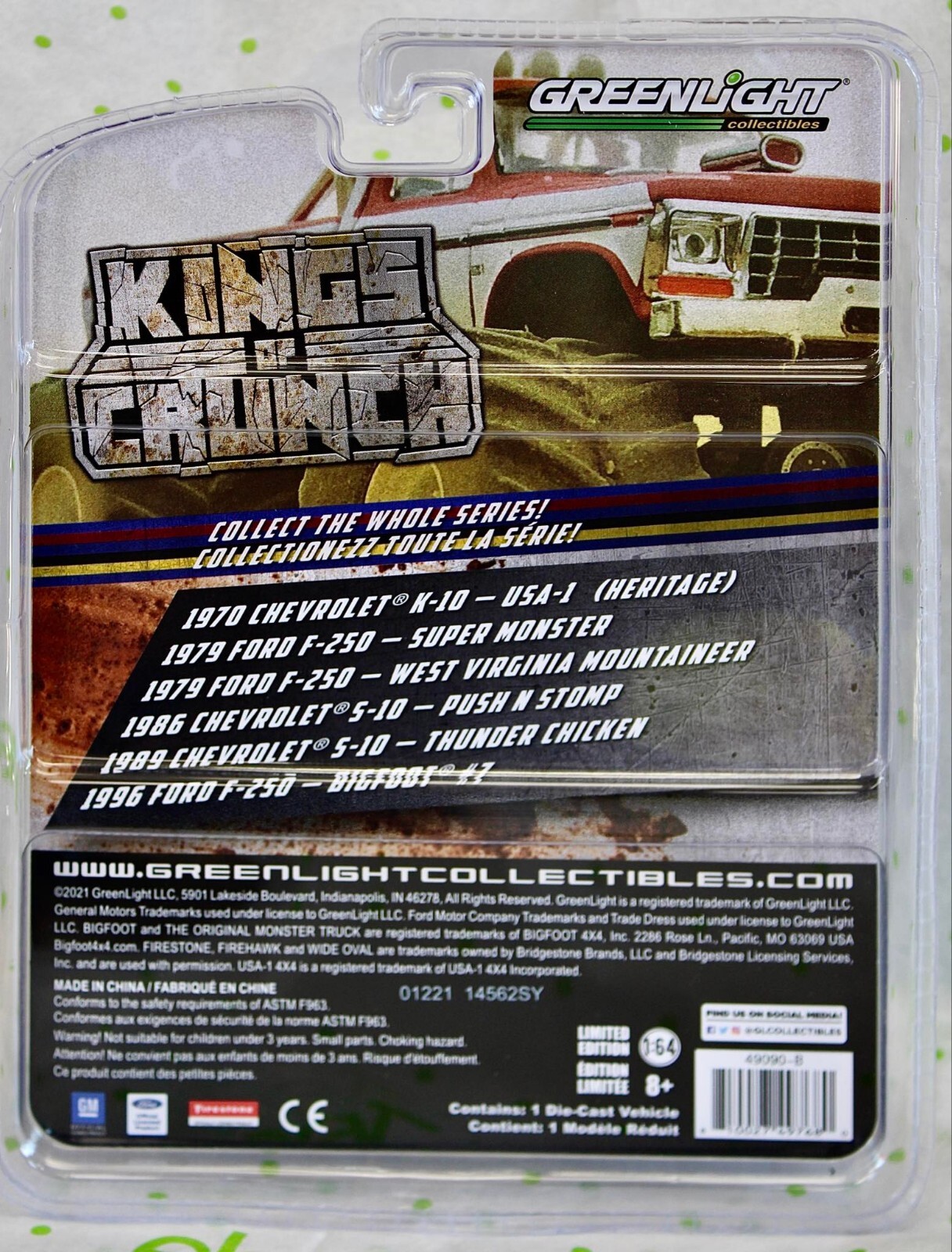 2021 GREENLIGHT Kings Of Crunch Series 9 1986 Chevrolet S-10- Push N Stomp NOC