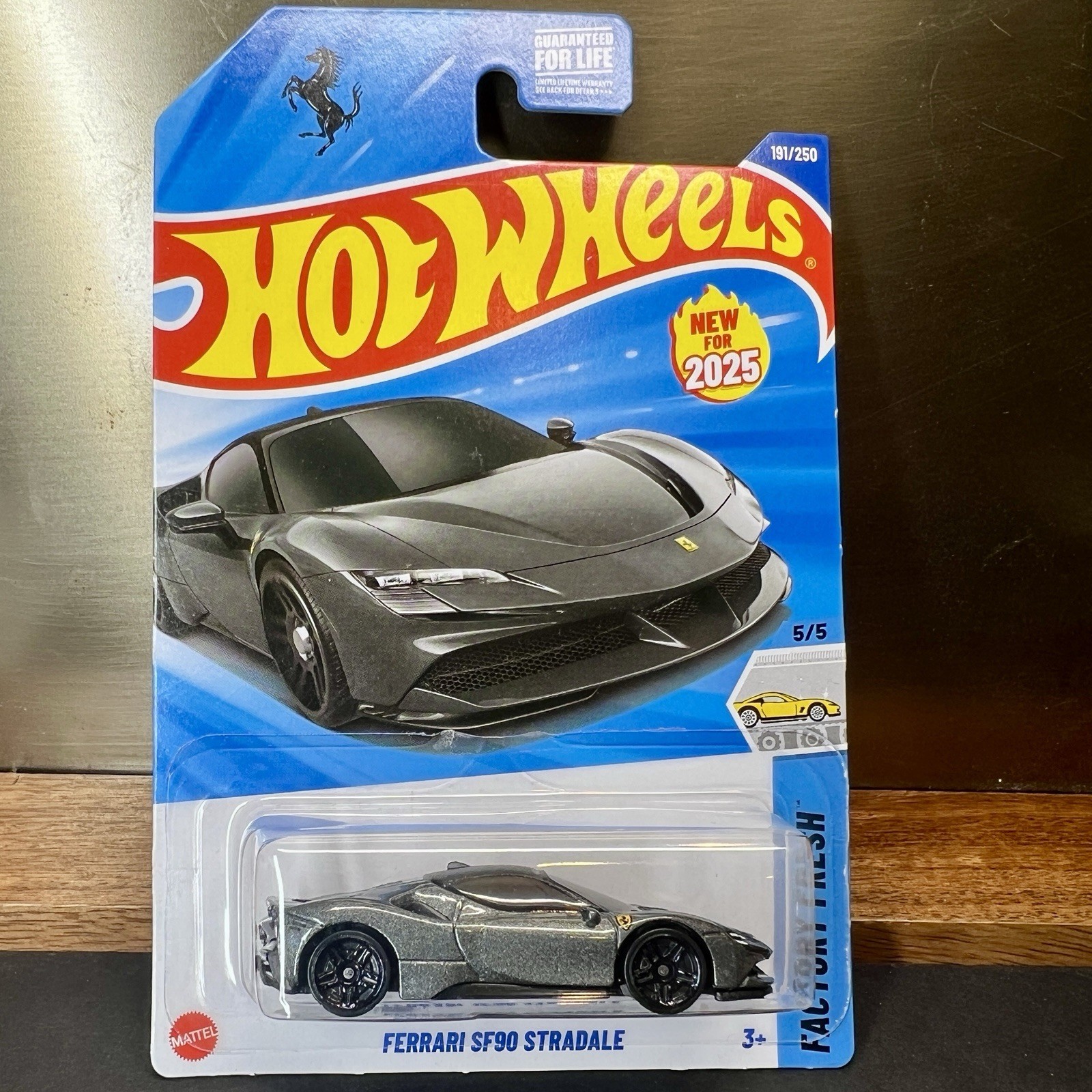 Hot Wheels SF90 Stradale Factory Fresh Ferrari Gray Diecast Car 1:64 2025