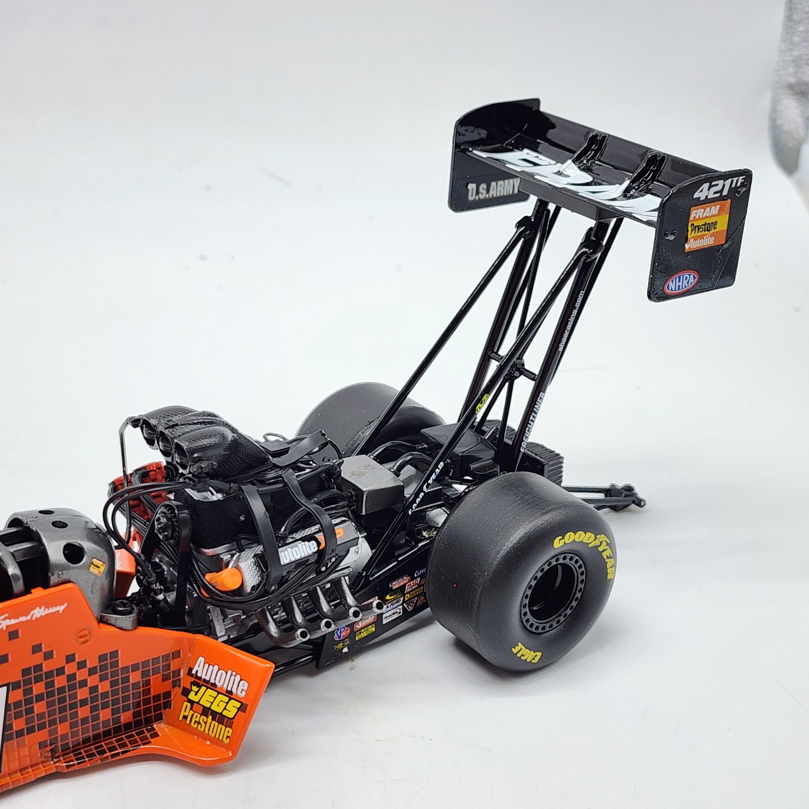 21D Auto World 1:24 NHRA Top Fuel Dragster FRAM Spencer Massey Diecast 2011