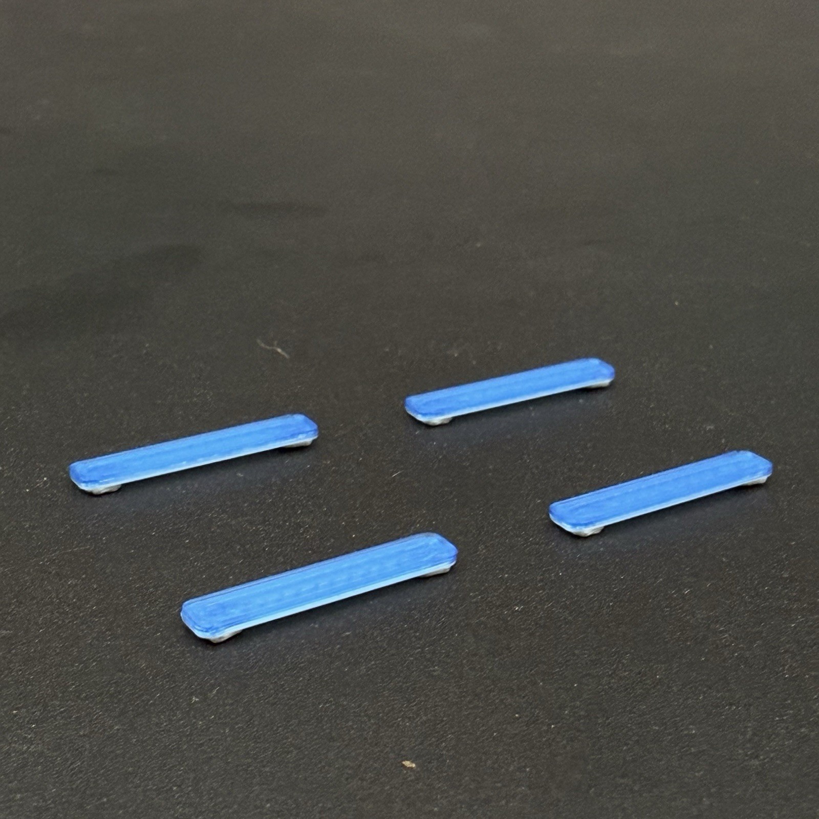 4 Pack 1/87 HO Scale Blue LED Style Long Whelen Lightbar Police Fire 8706