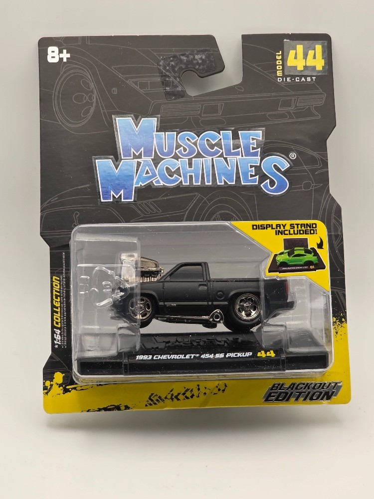 Muscle Machines 1993 Chevrolet 454 SS Pickup #44 By Maisto Matte Black (WN)