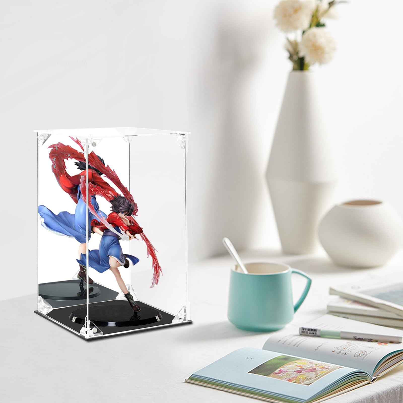 Acrylic Display Case for Collectibles Assemble Clear 6x6x10 Inch,