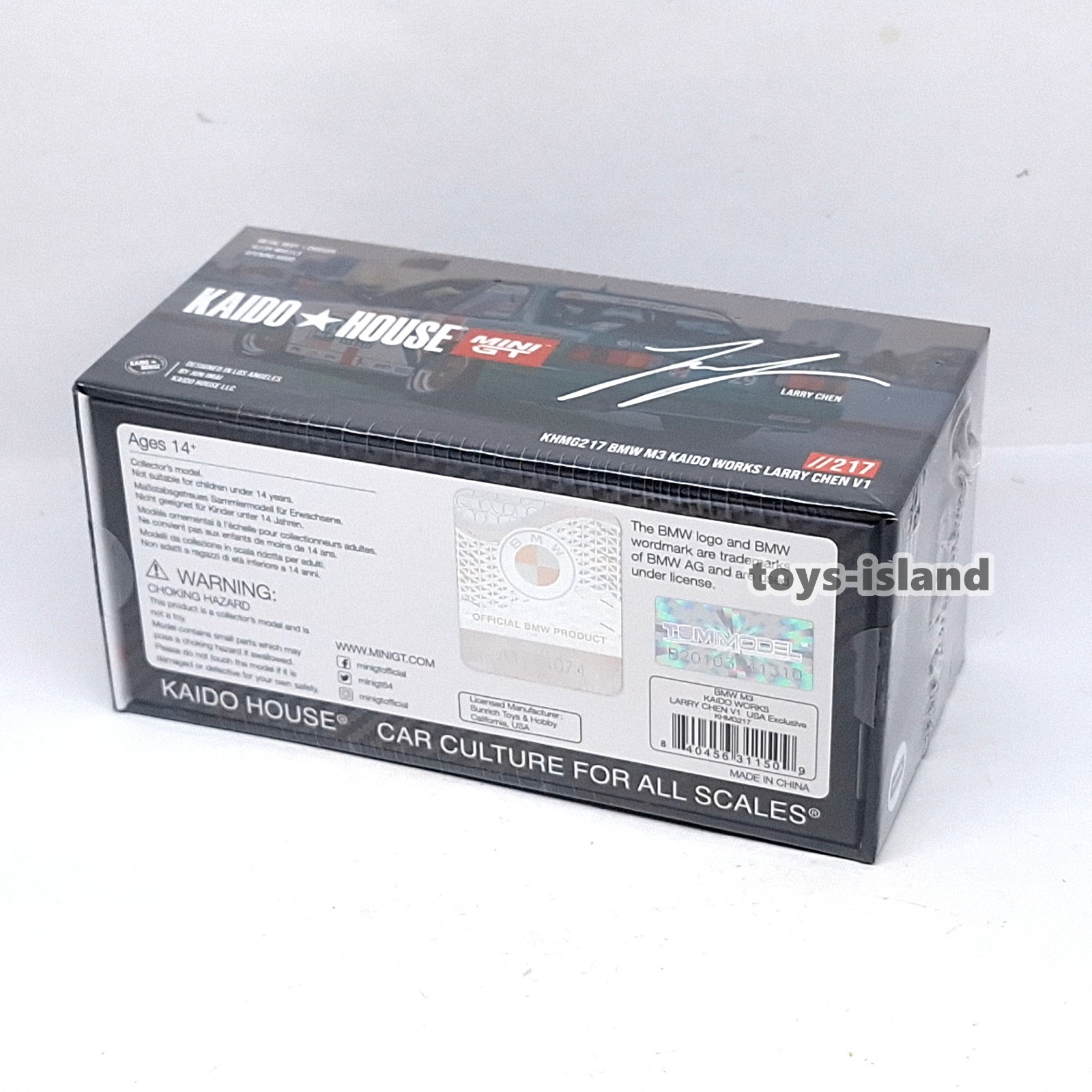 MINI GT x KAIDO HOUSE 217 BMW M3 KAIDO WORKS LARRY CHEN V1 Cannot ship to US