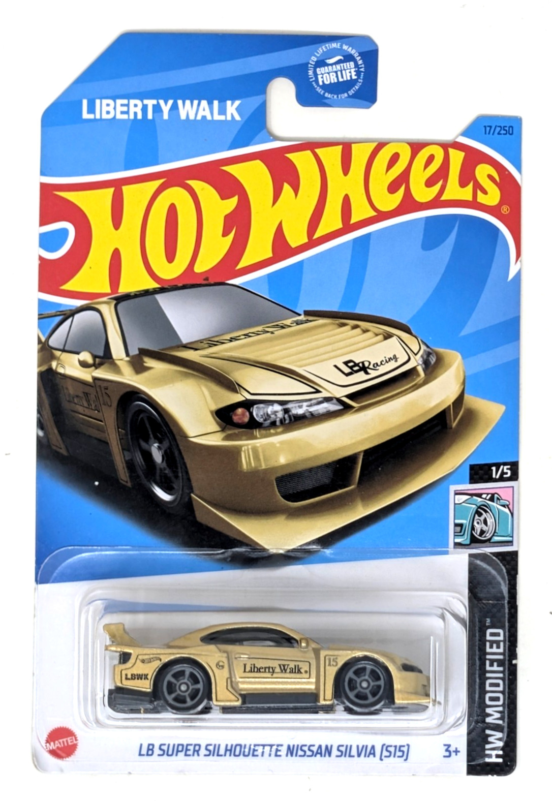 Hot Wheels LB Super Silhouette Nissan Silvia S15 Gold Liberty Walk – NEW