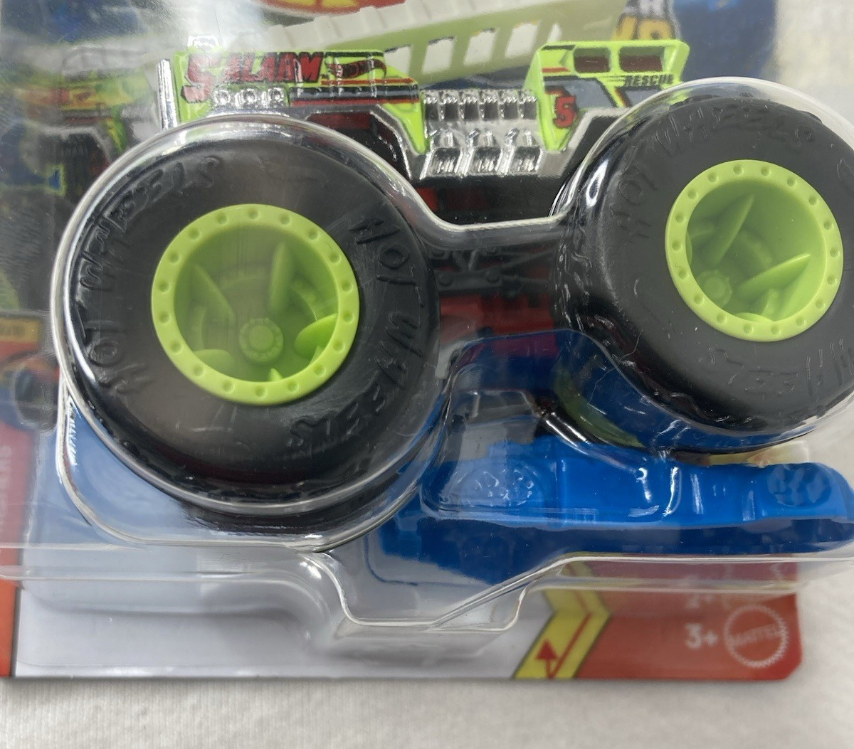 Mattel Monster truck – Hw 5 Alarm diecast truck 1:64 scale lime green color