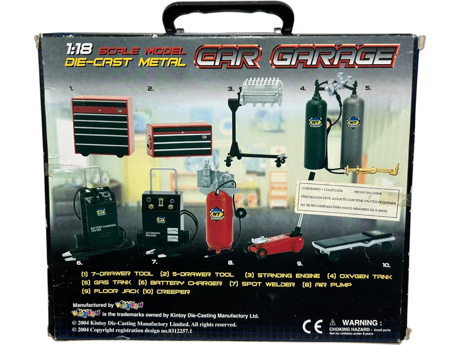 VTG Kintoy Car Garage 1:18 Scale Die-cast Set-Metal KinsFun Miniatures Sealed