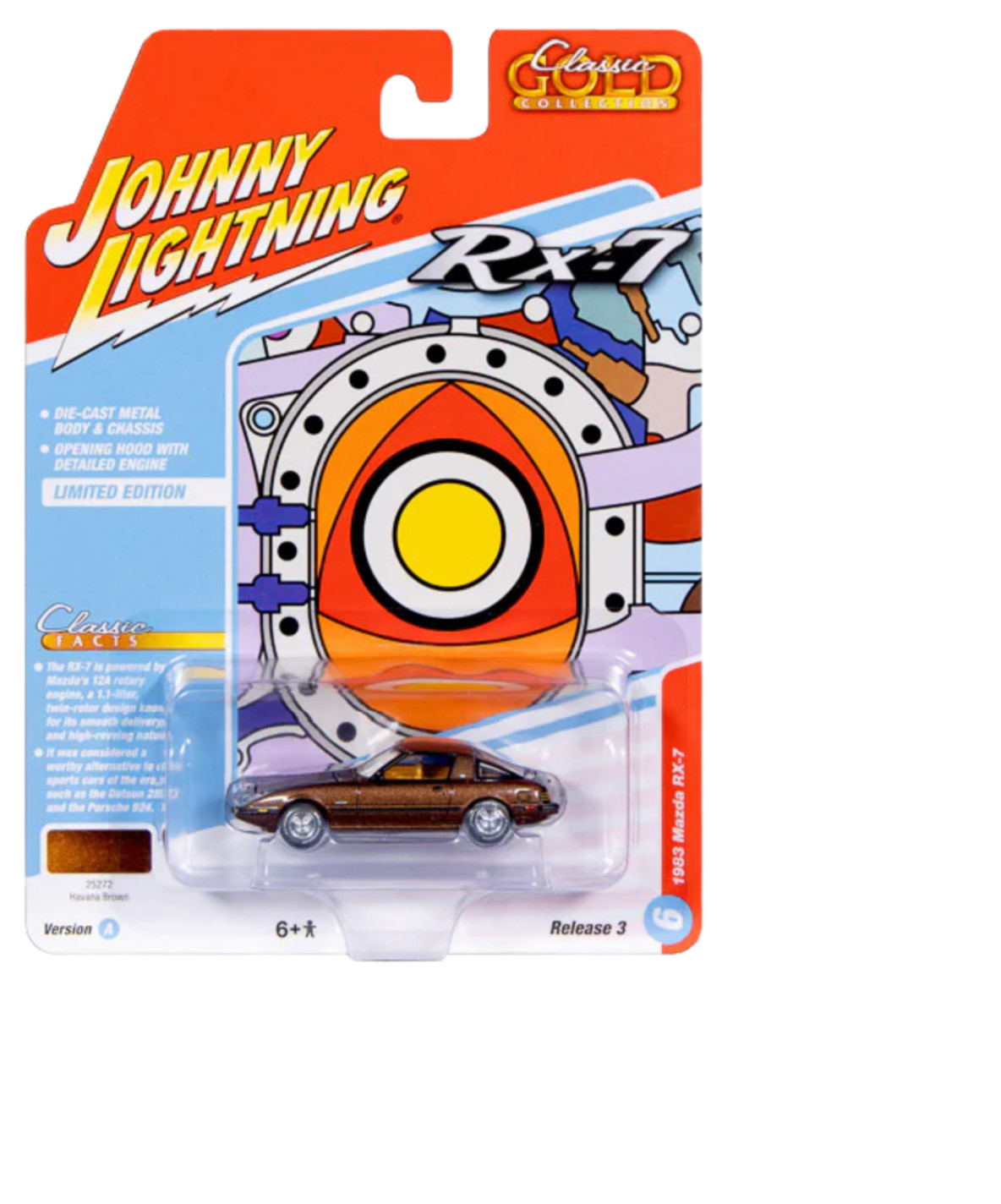 Johnny Lightning 1983 Mazda RX7 Havana Brown 1:64 Die-cast