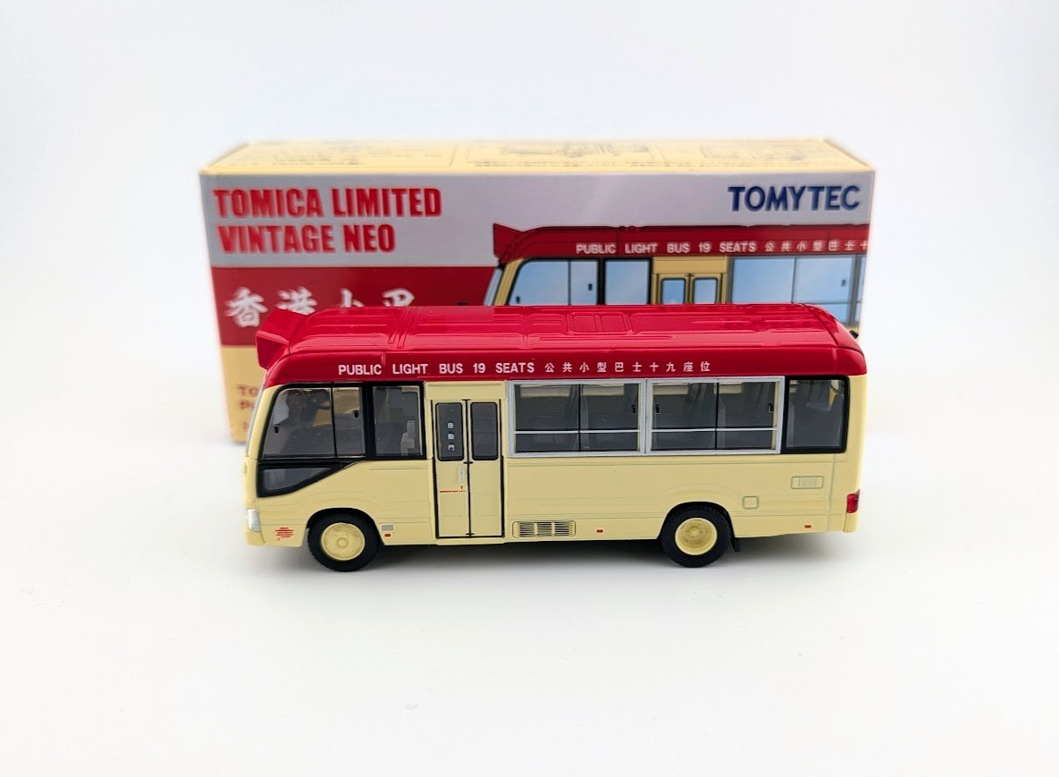 Tomica Limited Vintage Toyota Coaster Hong Kong Public Light Bus Red Diecast Car