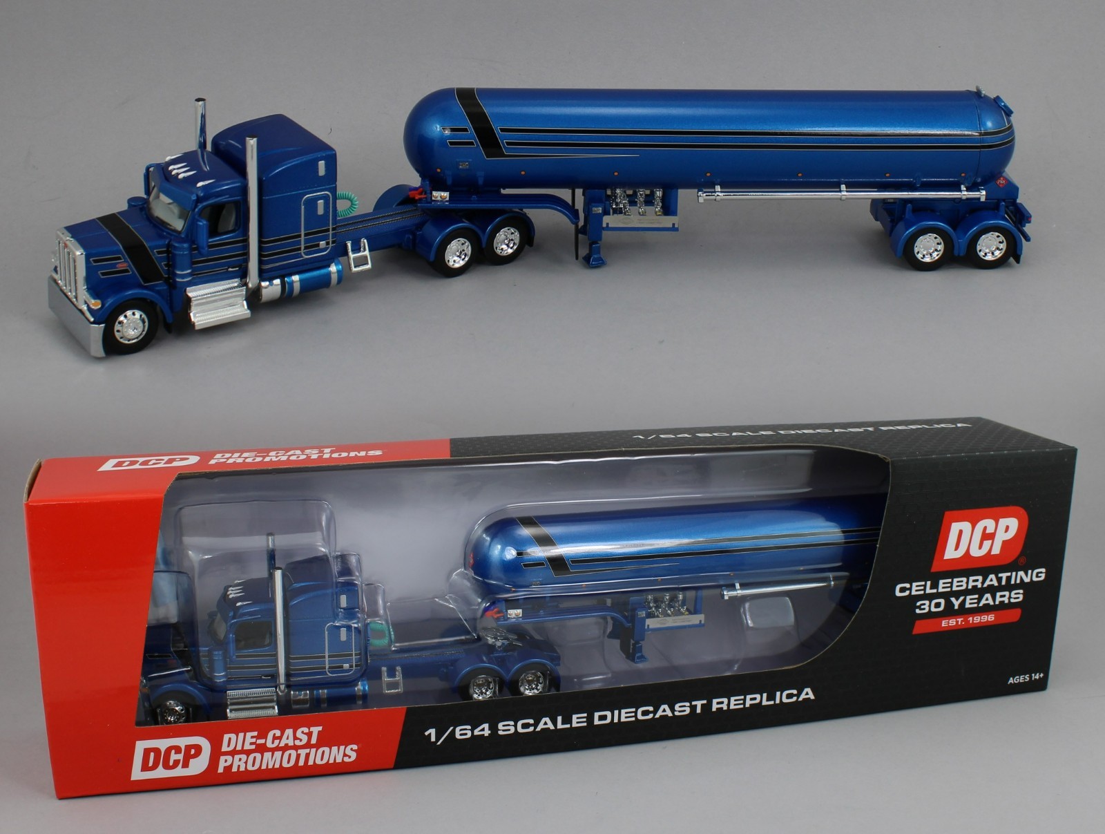 DCP 1:64 *BLUE & BLACK* Peterbilt 589 70″ Midroof w/MISSISSIPPI LP TANKER NIB!